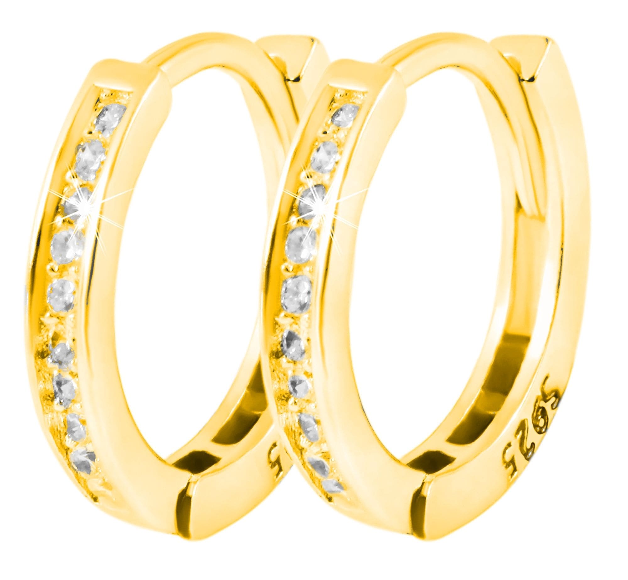 Adelia´s Klappcreolen "Damen Ohrringe – Klappcreole aus 925 Silber mit Zirk günstig online kaufen