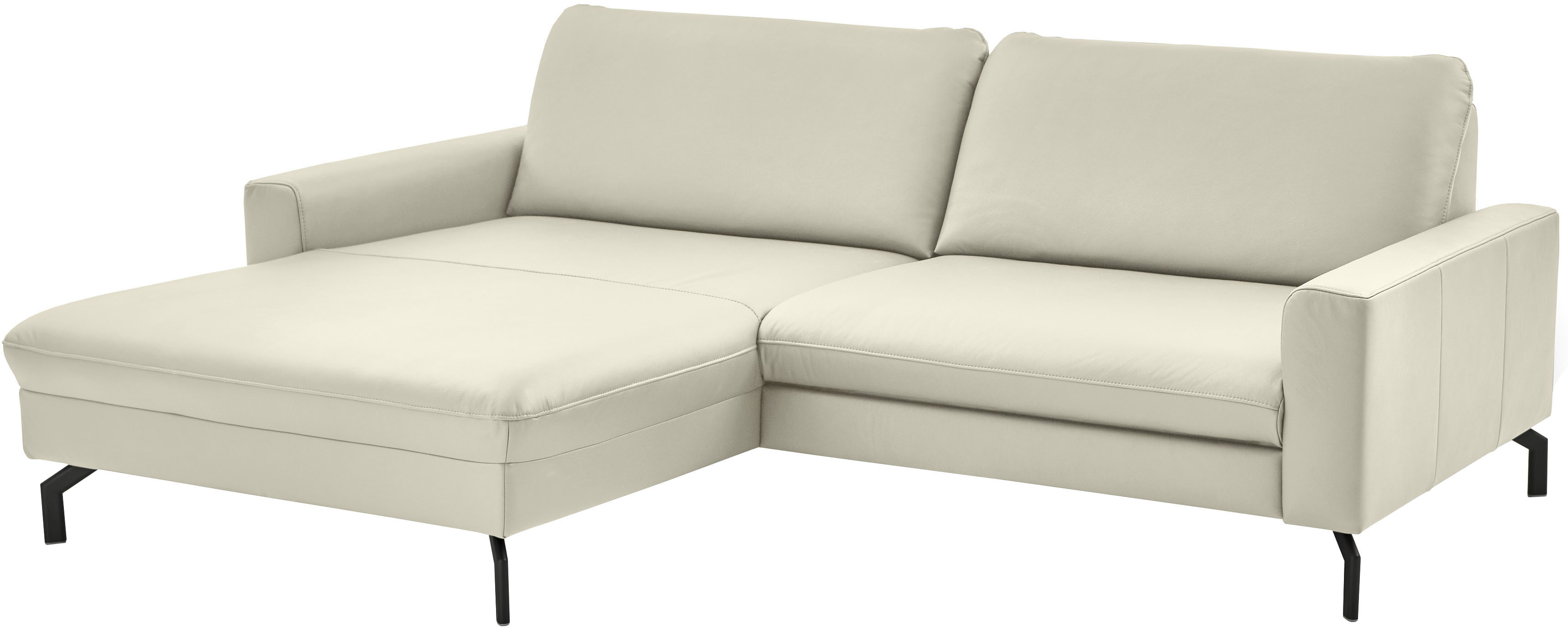 Die PlanBar Ecksofa "PN-EM20028 L-Form ohne Kopfstützen" wahlweise mit motorischem Canape