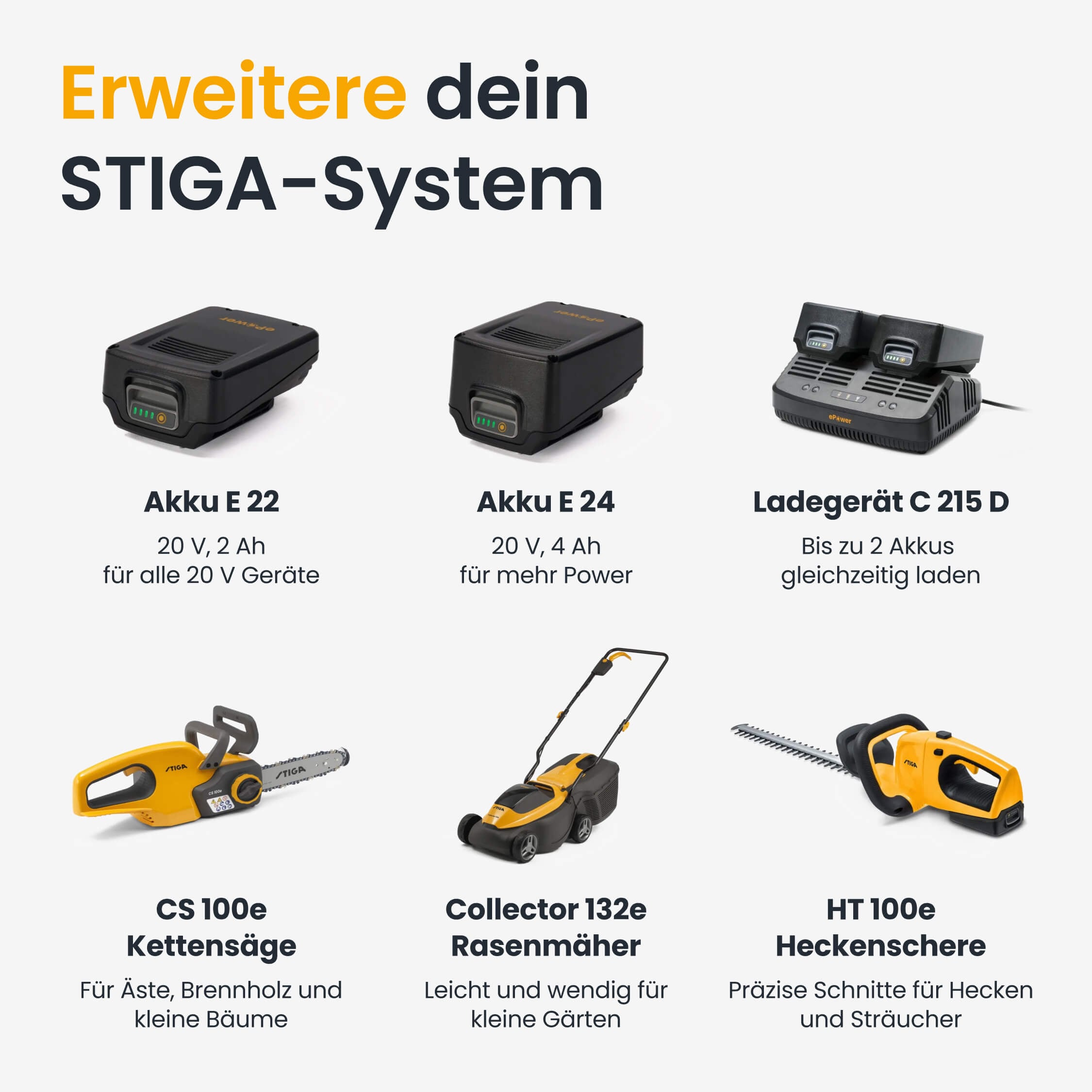 STIGA GARDEN Akku-Rasentrimmer »GT 300e« 2-in-1 Schnittsystem, inkl. 2x 2 Ah Akku und Ladegerät