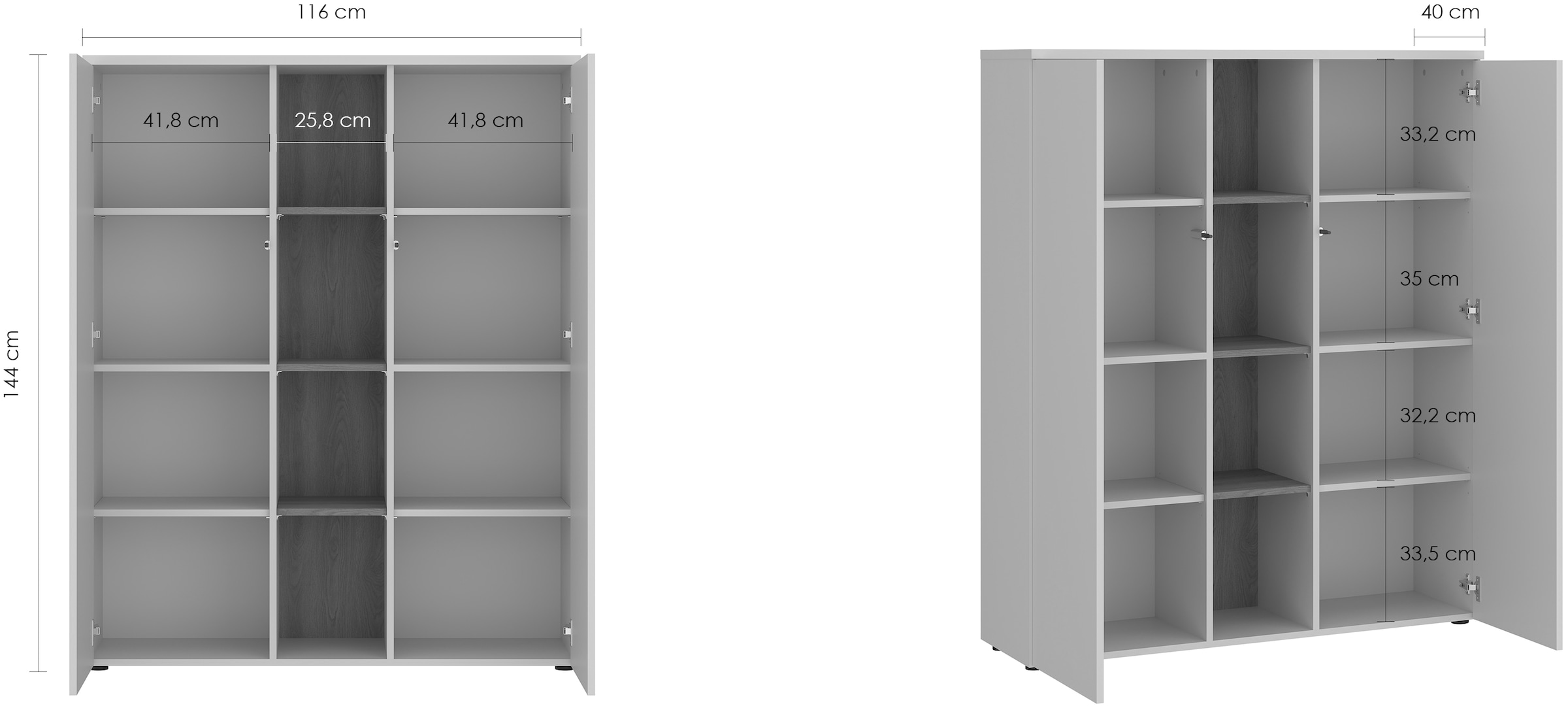 INOSIGN Sideboard »HAMM«, Breite ca. 116 cm