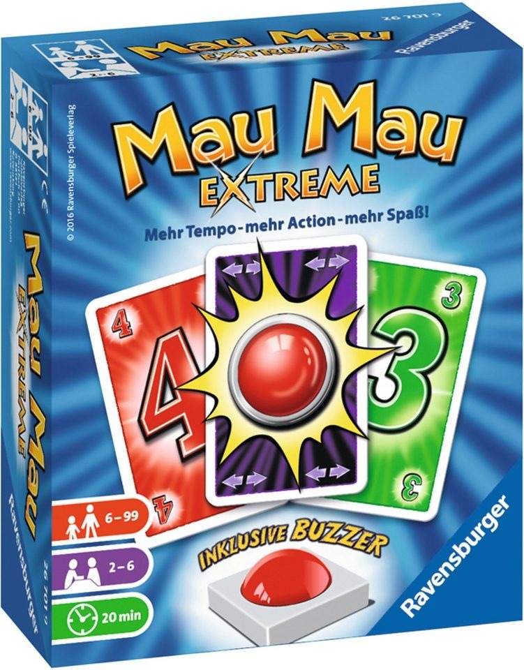 Ravensburger Spiel »Mau Mau Extreme«, Made in Europe, FSC® - schützt Wald - weltweit