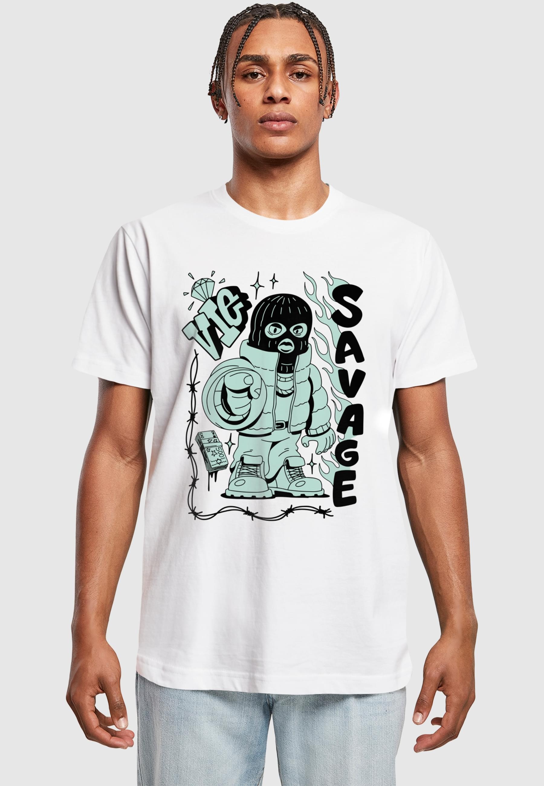 Thumbnail - MisterTee T-Shirt "MisterTee Savage Balaclava Tee" 1 Stk.