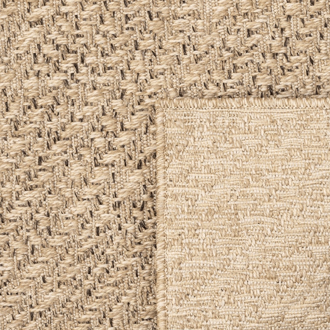 the carpet Teppich »Kansas«, rechteckig, 1 mm Höhe, moderner robuster In und Outdoor Teppich Jute Look