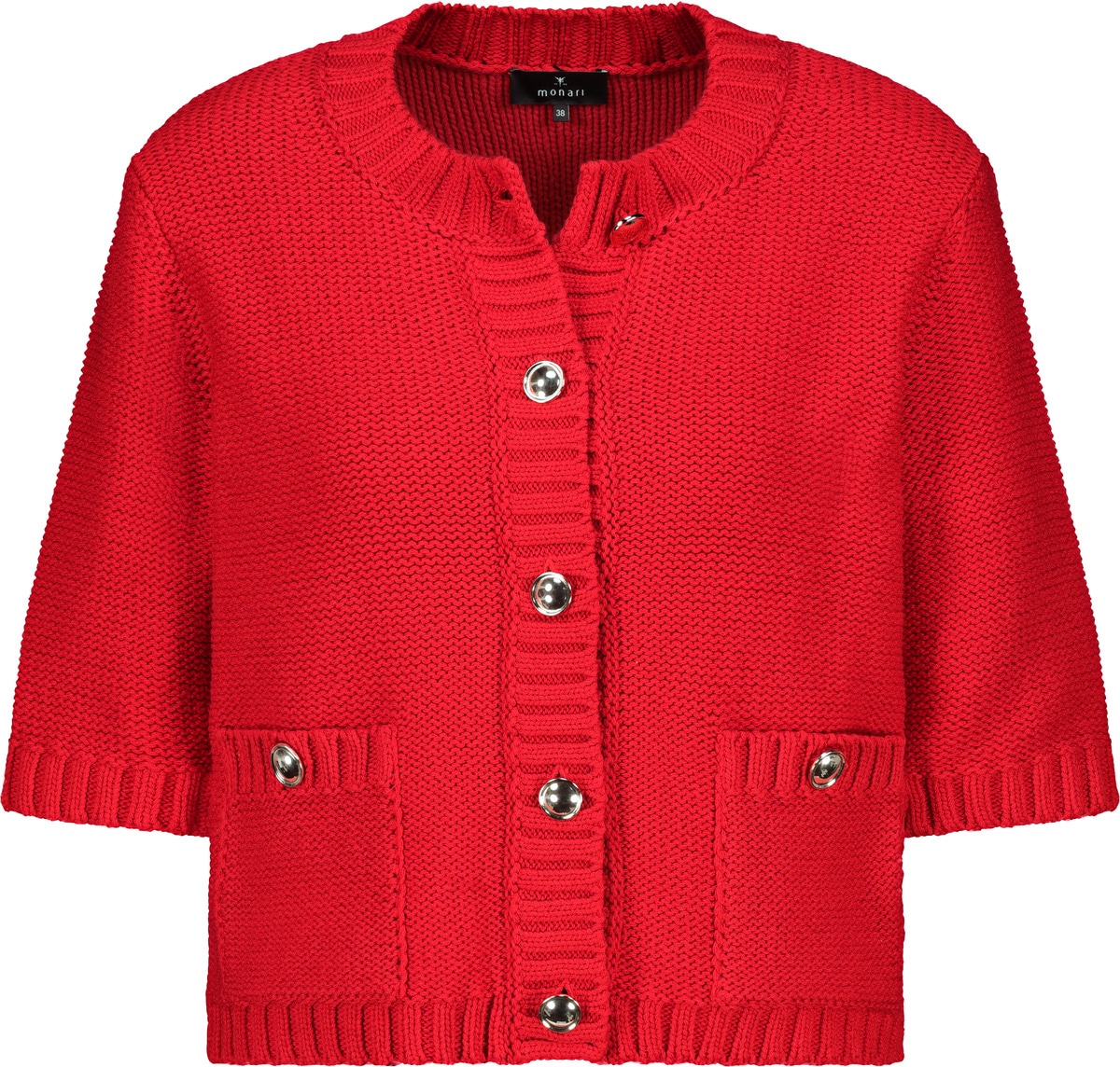 Monari Strickjacke »Jacke Strickjacke Knöpfe«, Mit Rundhalsausschnitt
