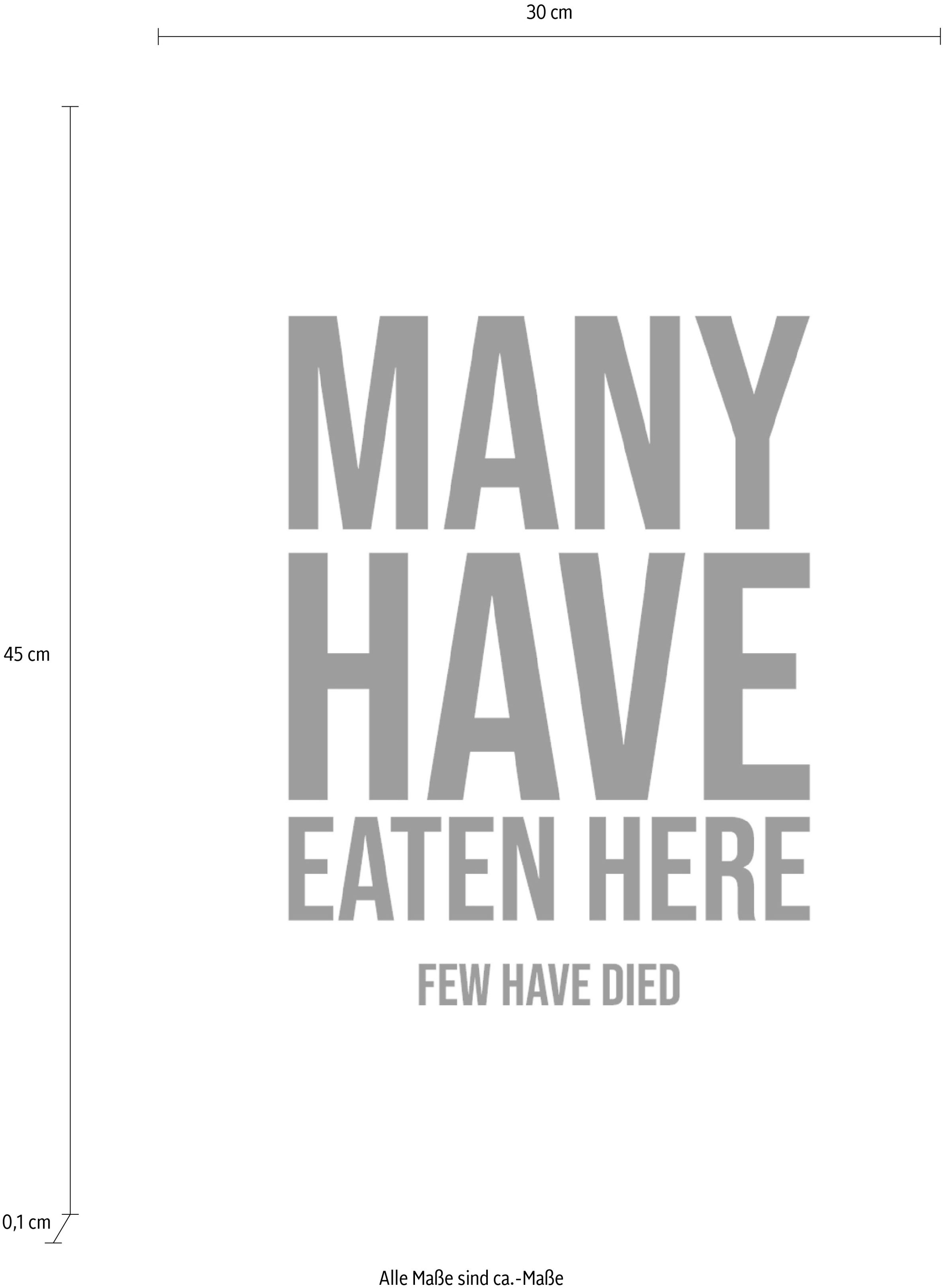 queence Wanddekoobjekt "Many have eaten here ...", Stahlschild, Blechschild günstig online kaufen