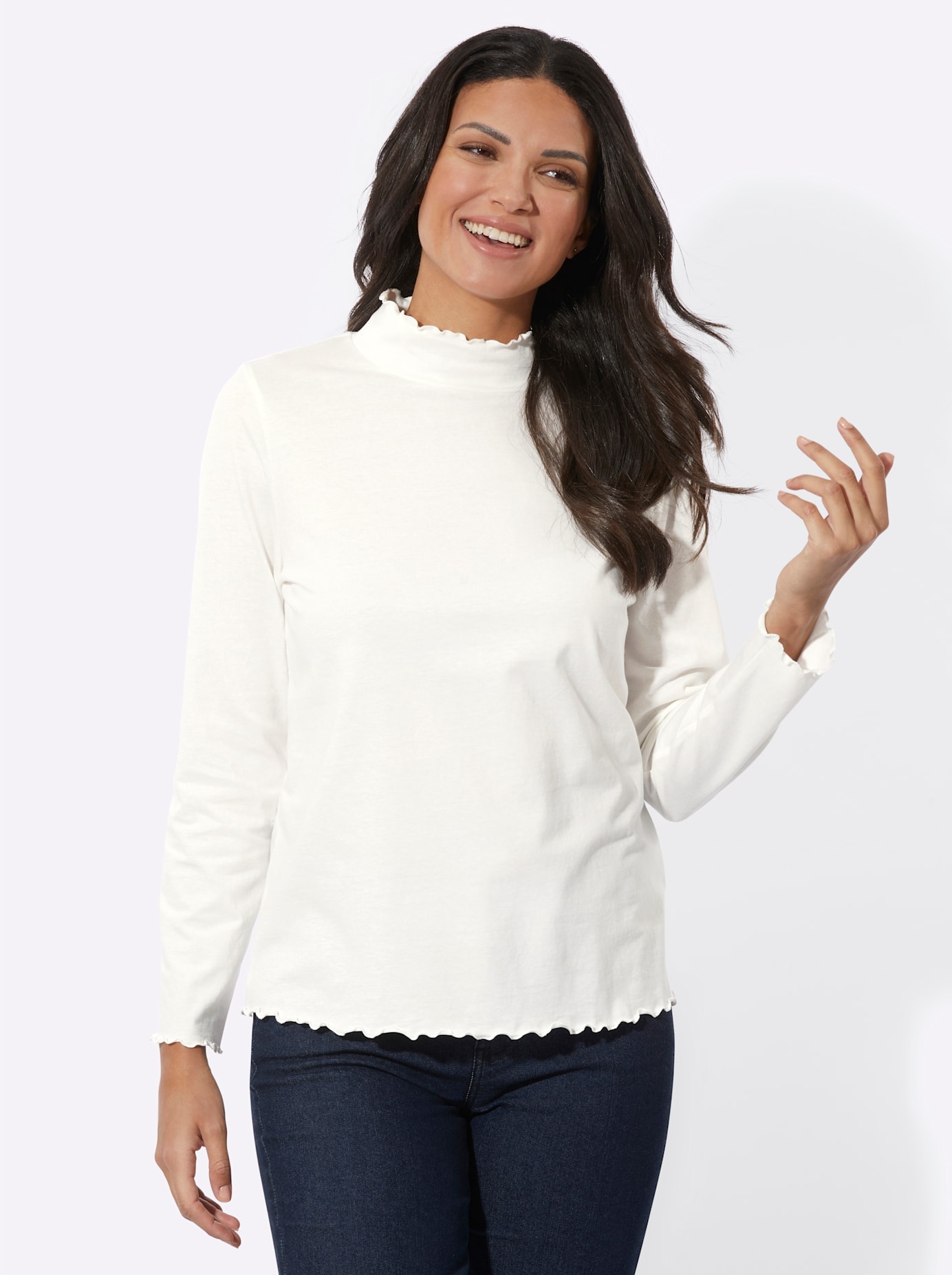 Classic Basics Langarmshirt »Stehkragen-Shirt«, (1 tlg.)