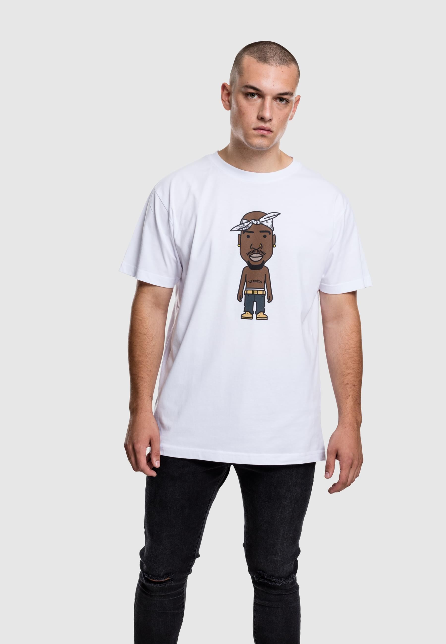 MisterTee Kurzarmshirt »MisterTee Herren LA Sketch Tee«, (1 tlg.)