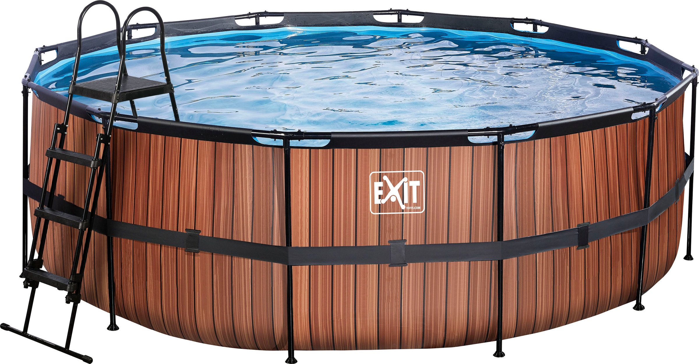 EXIT Framepool "inkl. Sicherheitsleiter" ØxH: 427x122 cm, mit Kartuschenfilteranlage & Filterkartusche