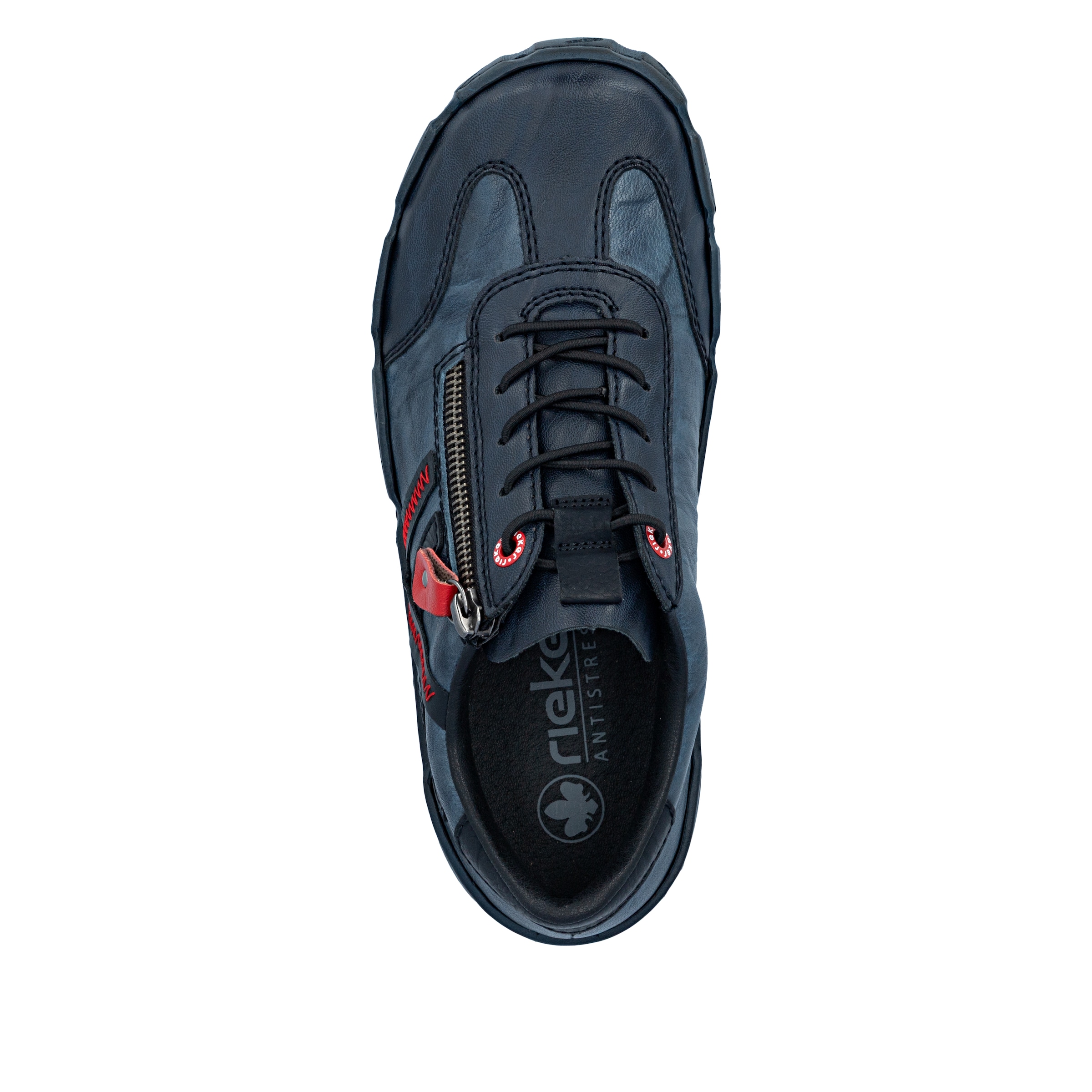 Rieker Sneaker  Schnürschuh, Halbschuh, Freizeitschuh mit Ziernähte