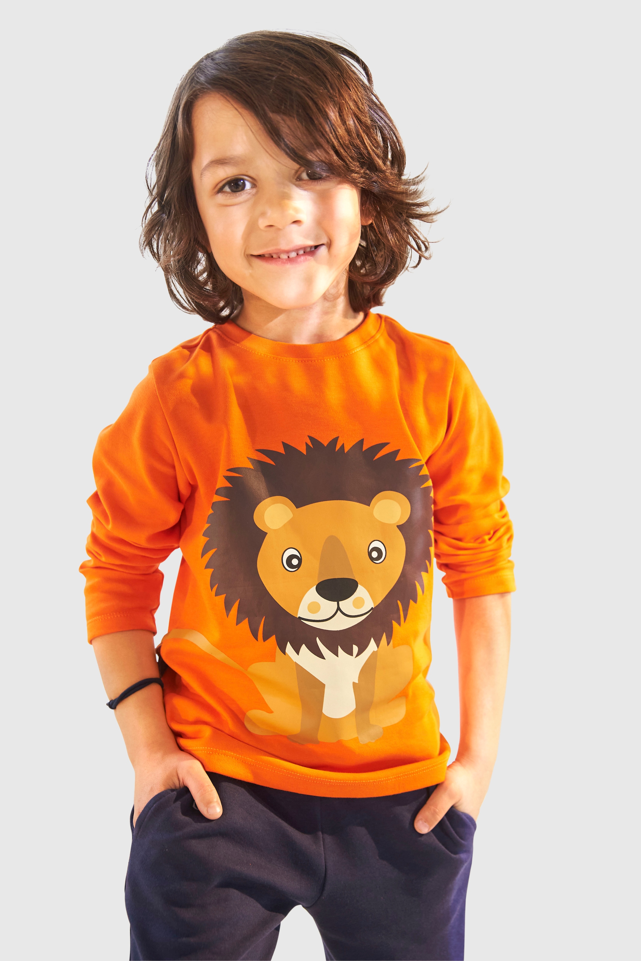 KIDSWORLD Shirt & Hose, (2 tlg.), mit Löwendruck | BAUR | Rundhalsshirts