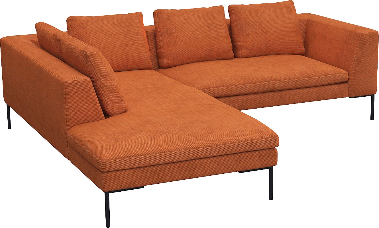 Thumbnail - FLEXLUX Ecksofa "Loano, superbequemer Sitzkomfort durch Kaltschaum im Sitz, L-Form", modernes Sofa, frei im Raum stellba...
