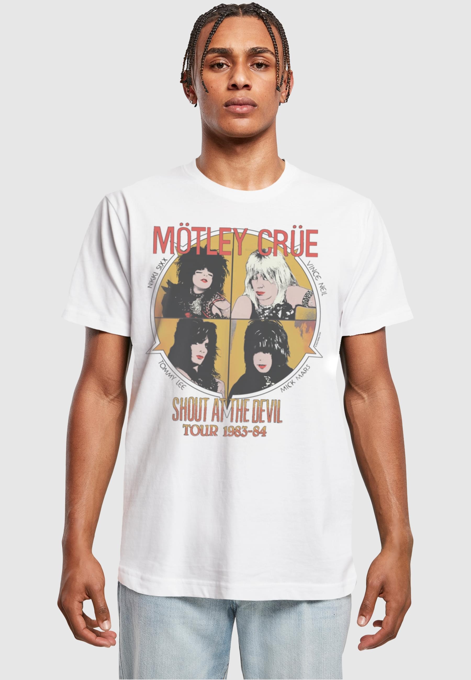 Merchcode T-Shirt »Merchcode Herren Motley Crue - SATD Vintage T-Shirt Round Neck«, (1 tlg.)