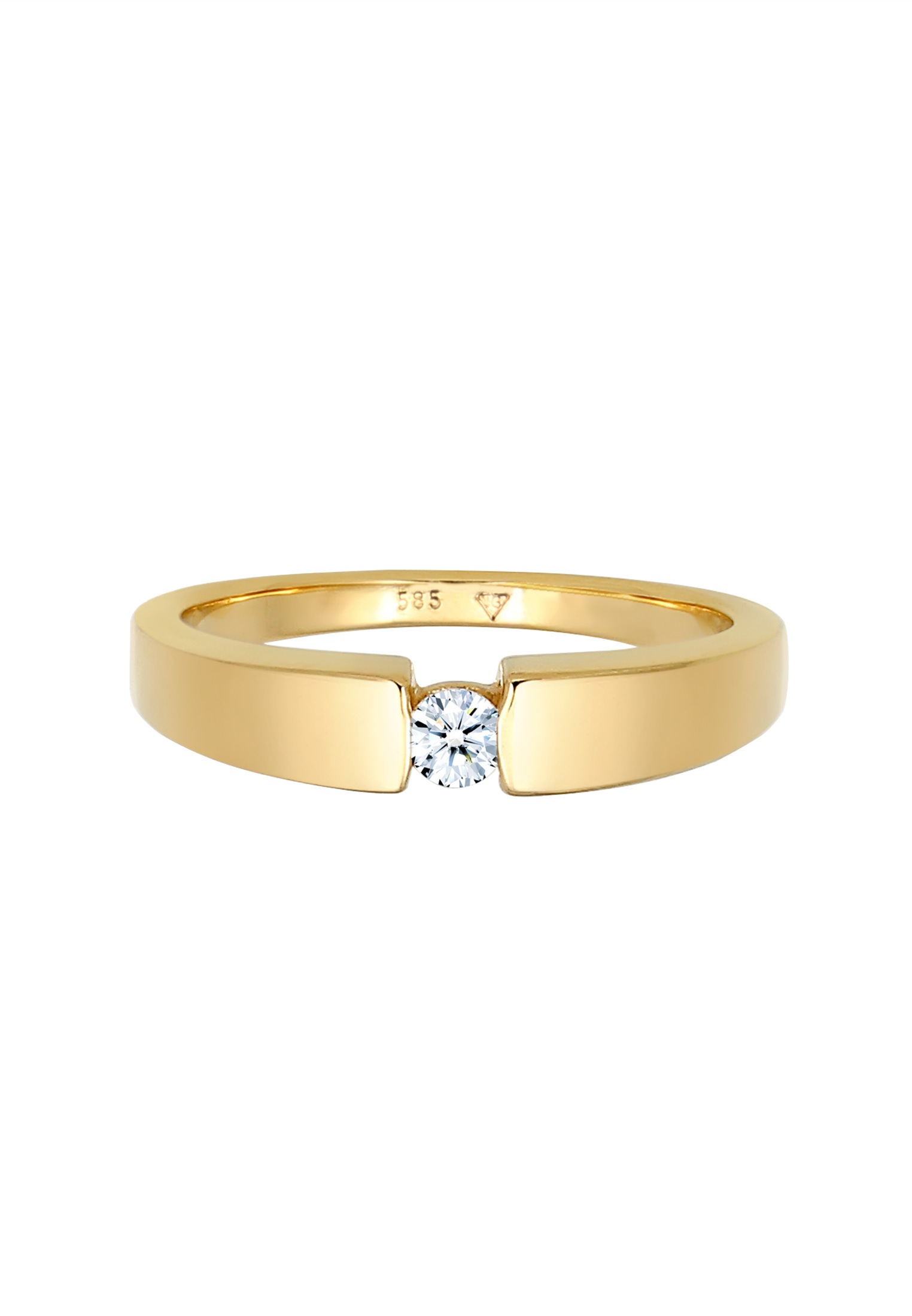 Elli DIAMONDS Verlobungsring »Verlobungsring Diamant (0.11 ct.) 585 Gelbgold«