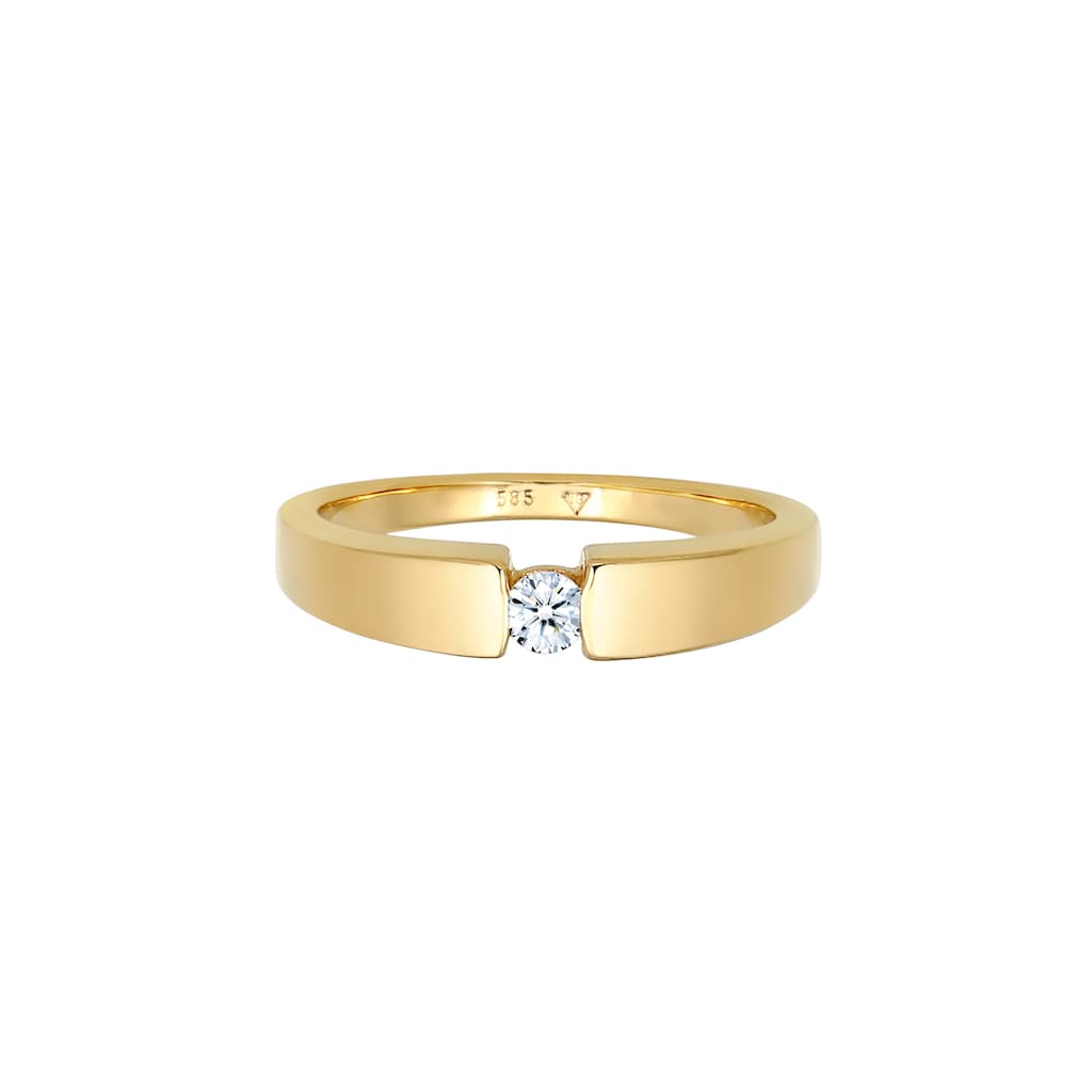 Elli DIAMONDS Verlobungsring »Verlobungsring Diamant (0.11 ct.) 585 Gelbgold«