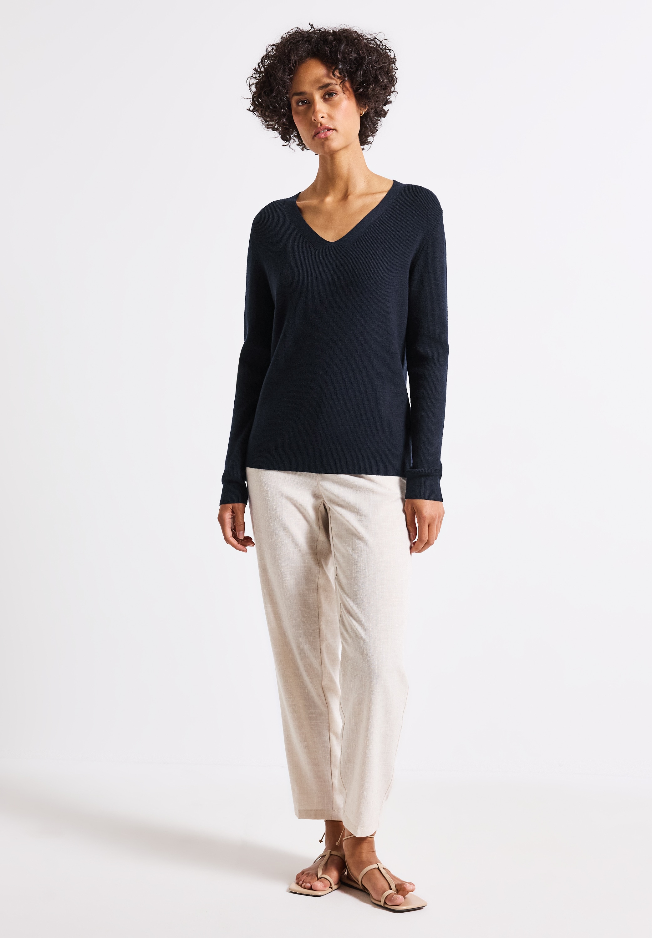 STREET ONE Strickpullover, aus softem Materialmix