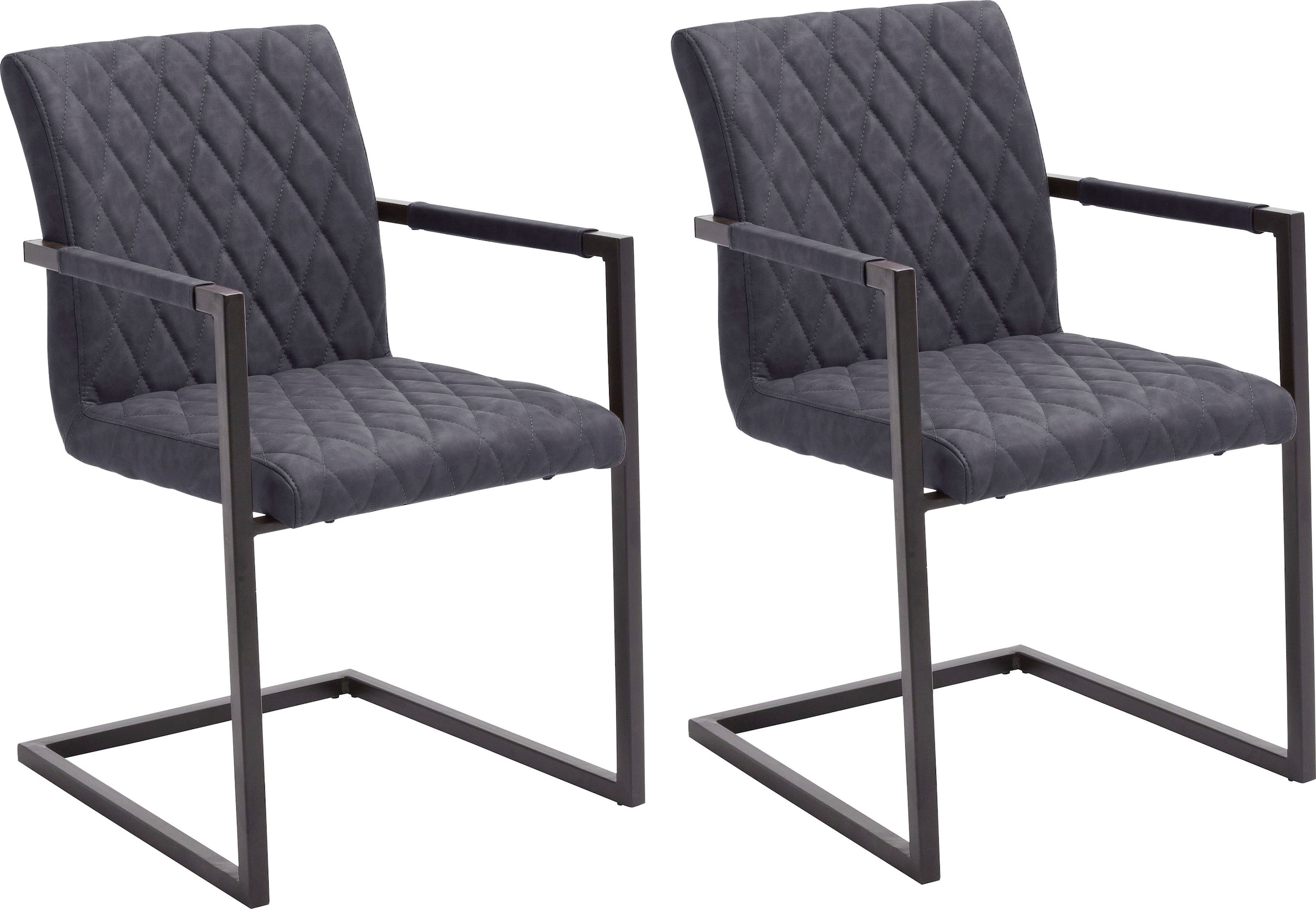 MCA furniture Freischwinger »Kian«, (Set), mit oder 2 St., | Vintage Stuhl belastbar bis 120 Armlehne, Kunstleder kg BAUR ohne