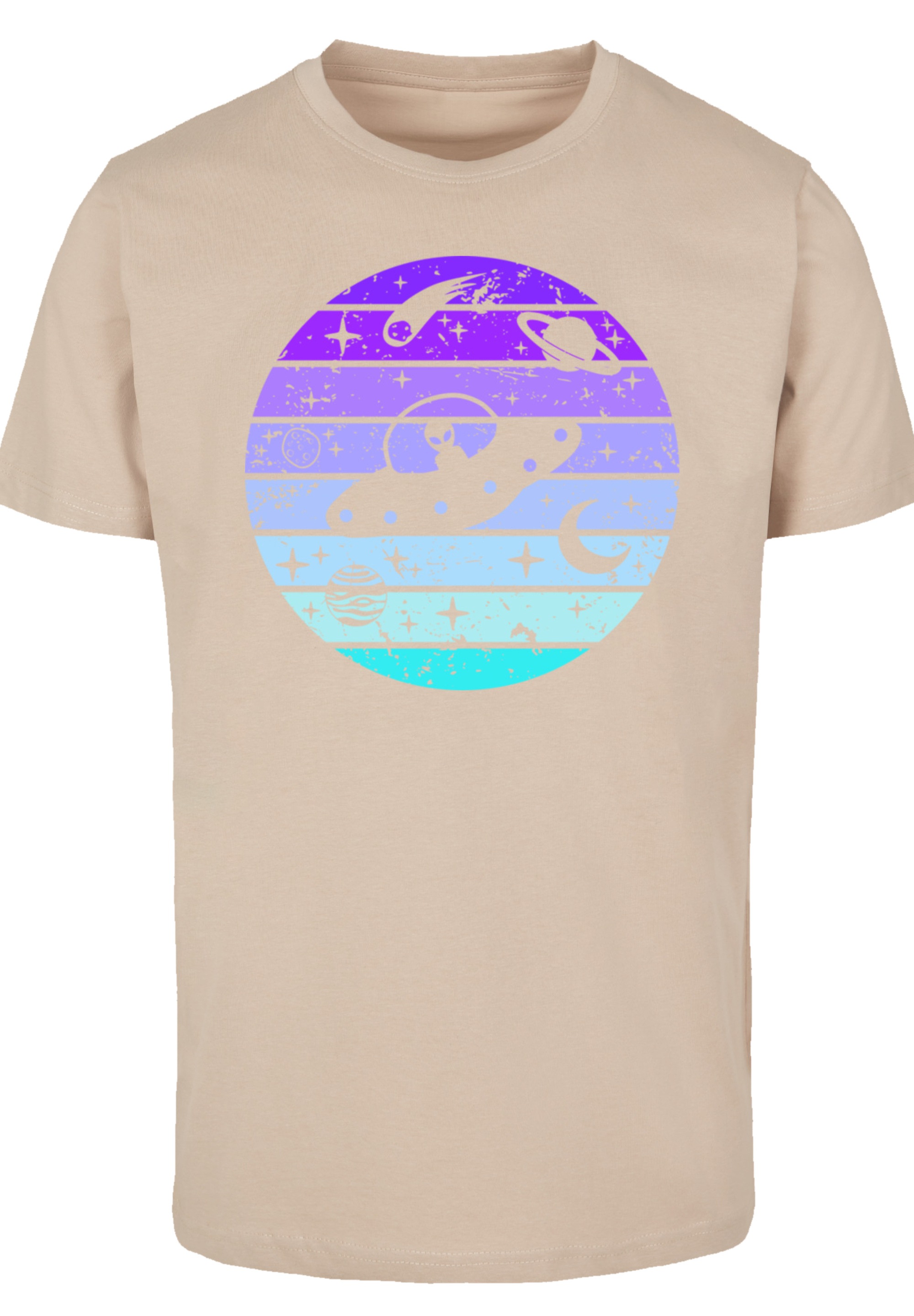 F4NT4STIC T-Shirt »Retro Alien Weltraum Sonnenuntergang«, Premium Qualität