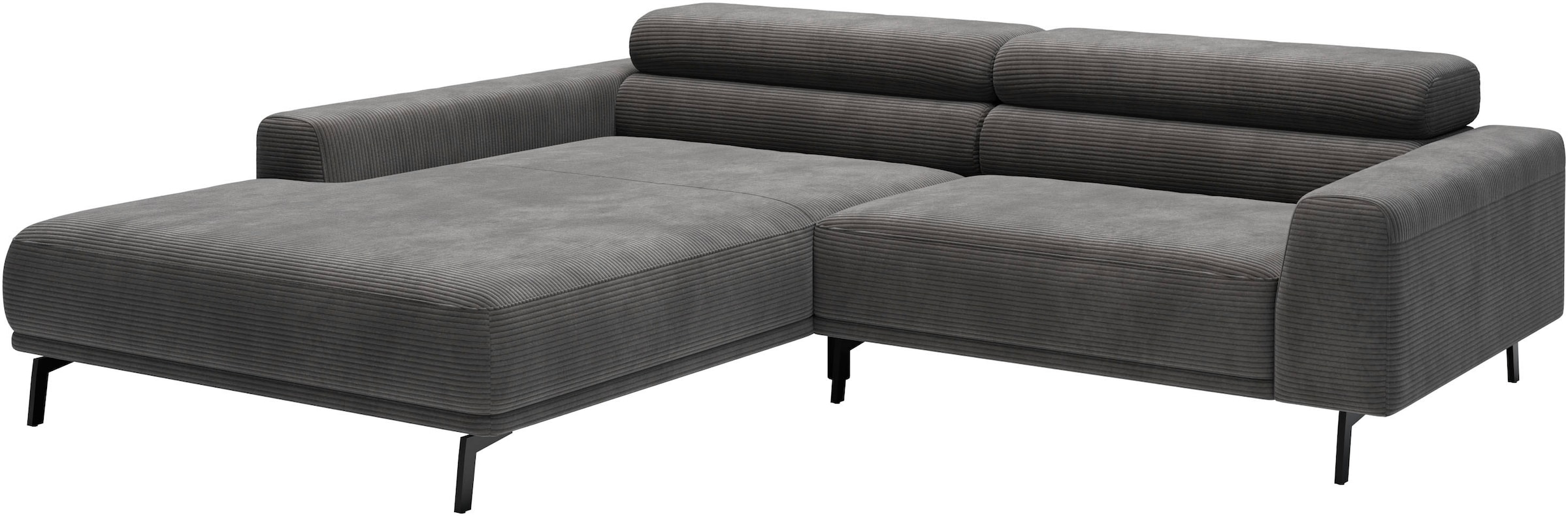 SCHÖNER WOHNEN-Kollektion »Tossa, Modernes Design trifft smarte Funktione, Breite 258 cm« Motorischer Sitzvorzug, Kopfteil-Funktion & Saugroboter-Höhe