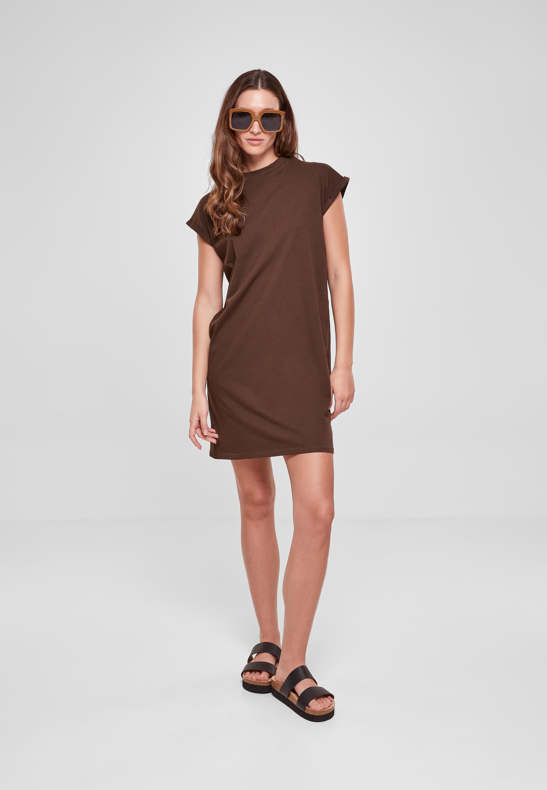 URBAN CLASSICS Shirtkleid »Urban Classics Damen Ladies Turtle Extended Shoulder Dress«, (1 tlg.)