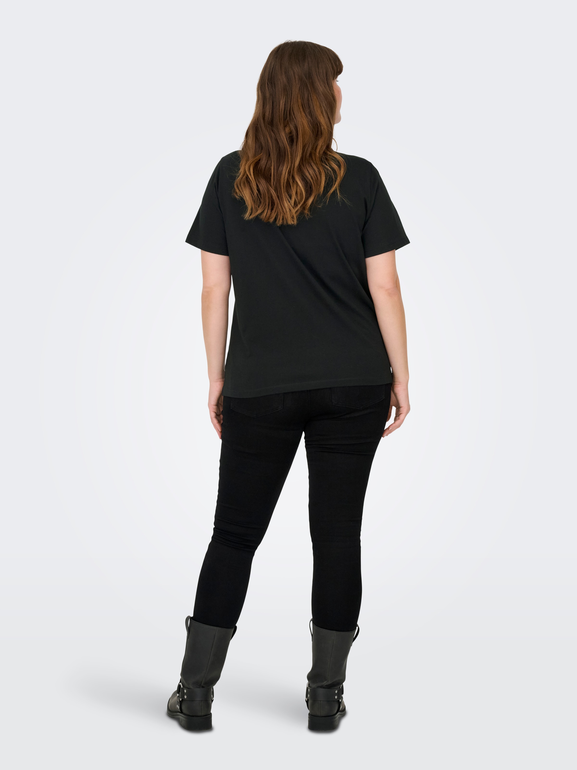 ONLY CARMAKOMA Kurzarmshirt »CARKITA XMAS SS O-NECK JEANS FIT TEE JRS« Weihnachtsshirt