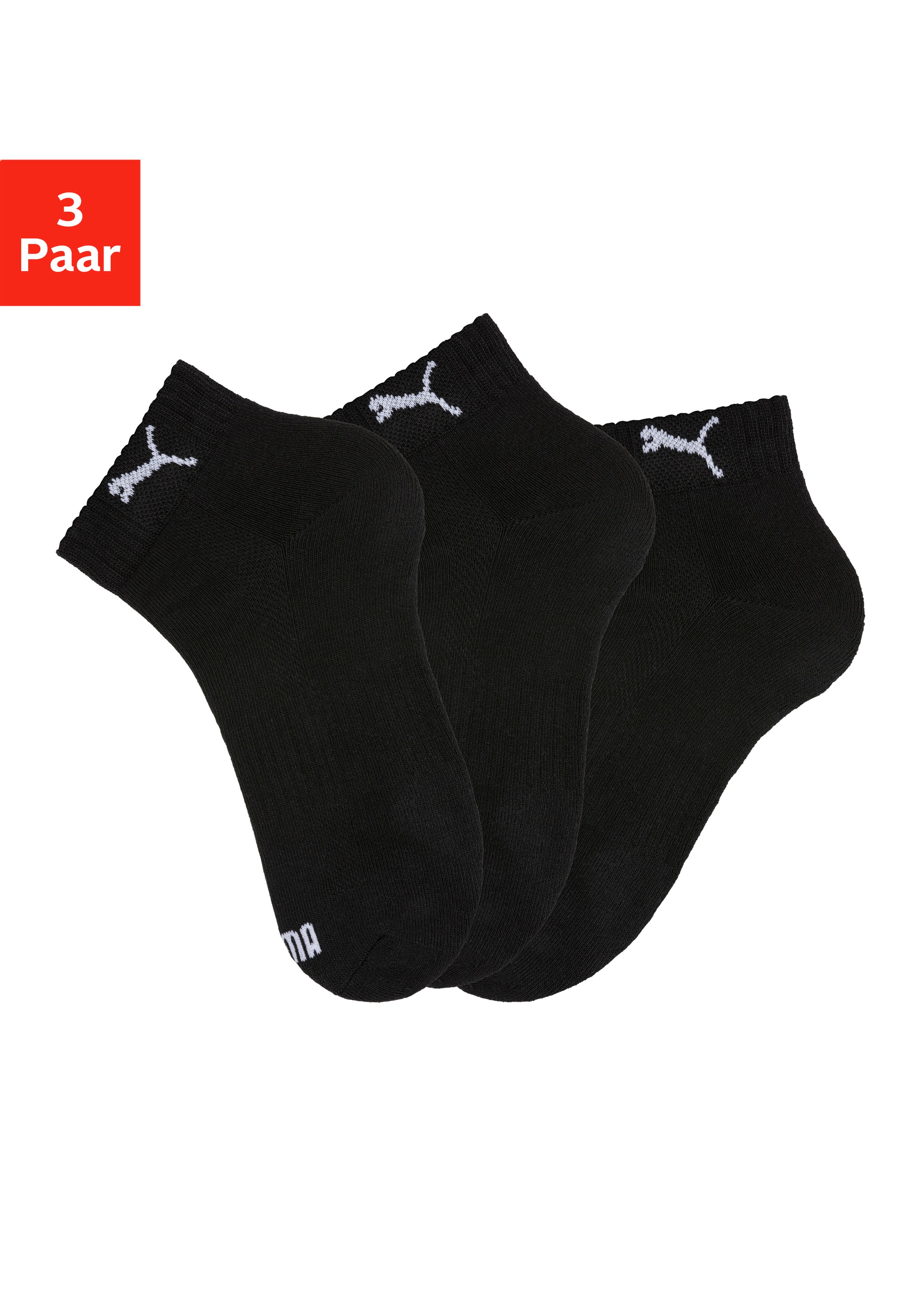 PUMA Kurzsocken (3 Paar) mit Frotteesole
