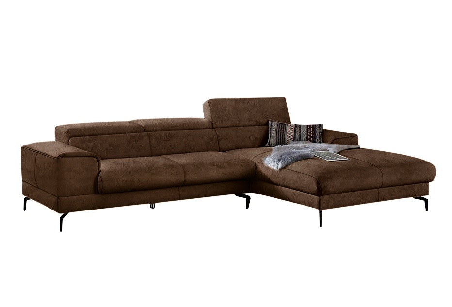 W.SCHILLIG Ecksofa »piedroo, Designsofa mit tollem Sitzkomfort, L-Form«, Kopfteilverstellung, wahlweise mit Sitztiefenverstellung, Breite 303cm