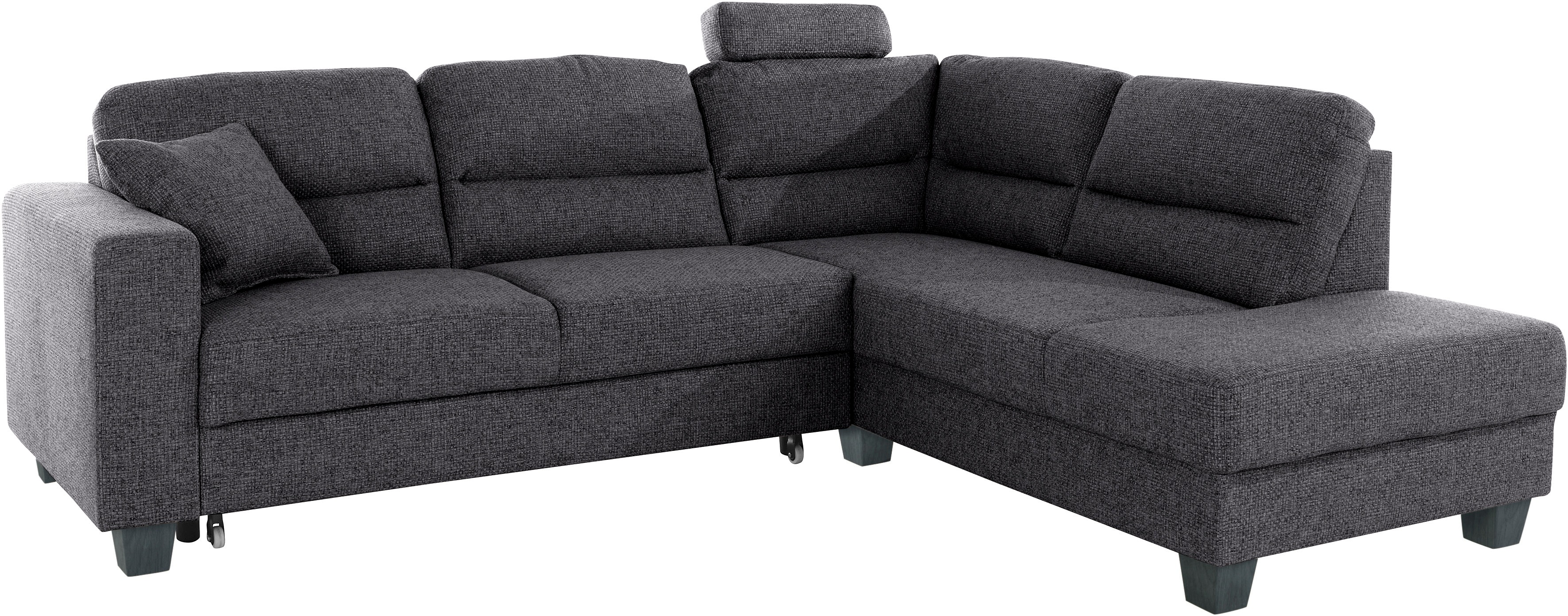 Thumbnail - TRENDMANUFAKTUR Ecksofa "Chamber, zeitlos & elegant, bequem, L-Form" inklusive einer Kopfstütze, wahlweise mit Schlaffun...