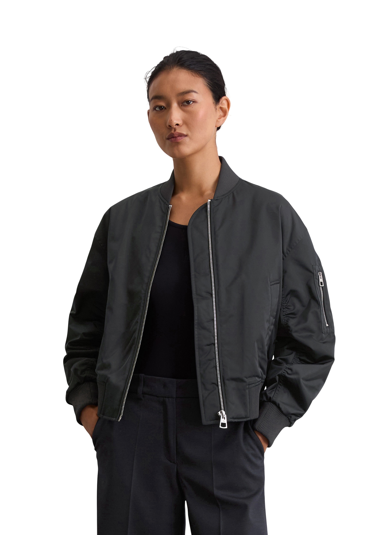 Marc OPolo Outdoorjacke "aus recyceltem Shiny-Polyester-Twill", ohne Kapuze günstig online kaufen