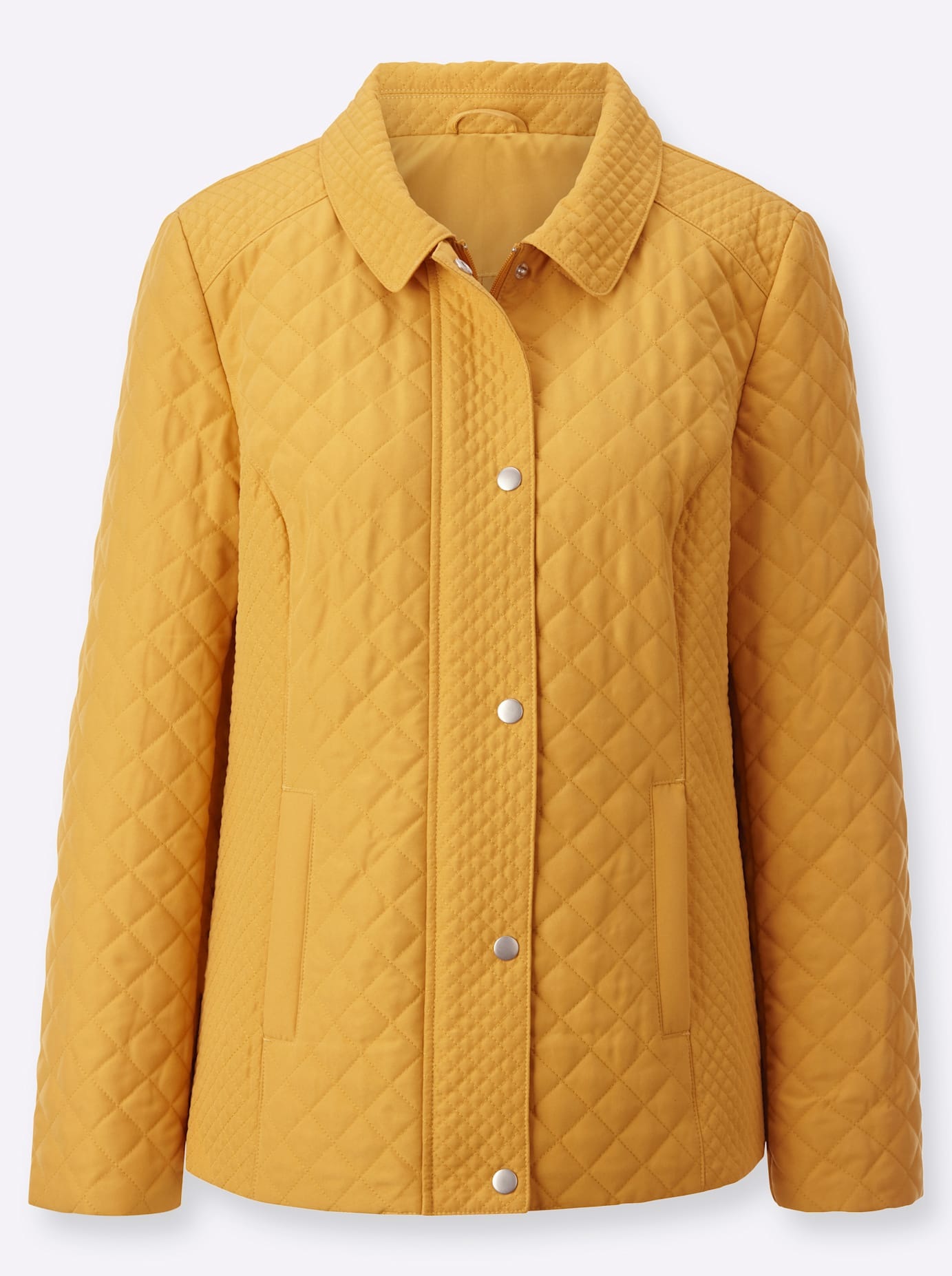 Steppjacke CASUAL LOOKS, Damen, Gr. 38, gelb (ocker), 100% Polyester, Wattierung:100% Polyester, unifarben, Jacken Steppjacke 2