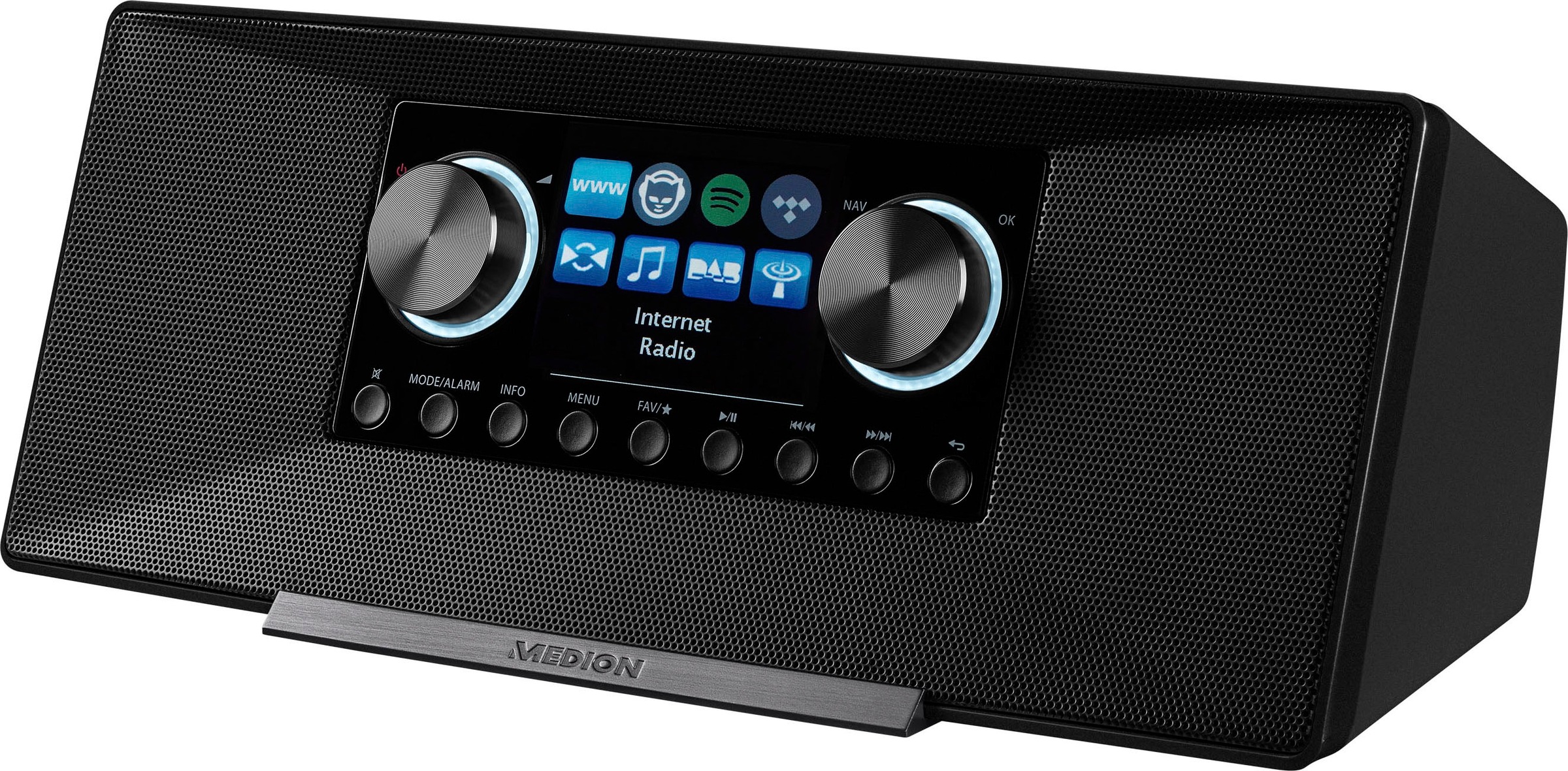 Medion® Internet-Radio »P85289«, (LAN (Ethernet)-WLAN Digitalradio (DAB+)-UKW mit RDS-Automatische Senderverfolgung-Internetradio 12 W)