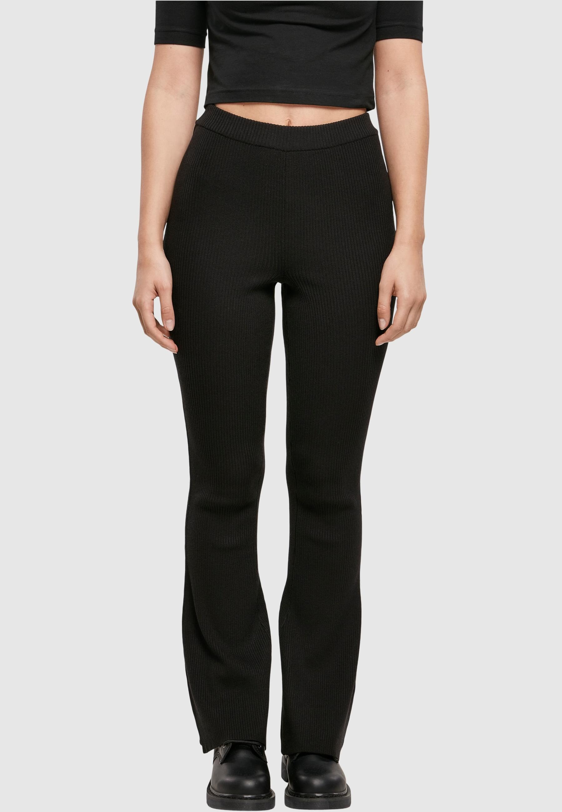 URBAN CLASSICS Leggings »Urban Classics Damen Ladies Rib Knit Bootcut Leggings«, (1 tlg.)
