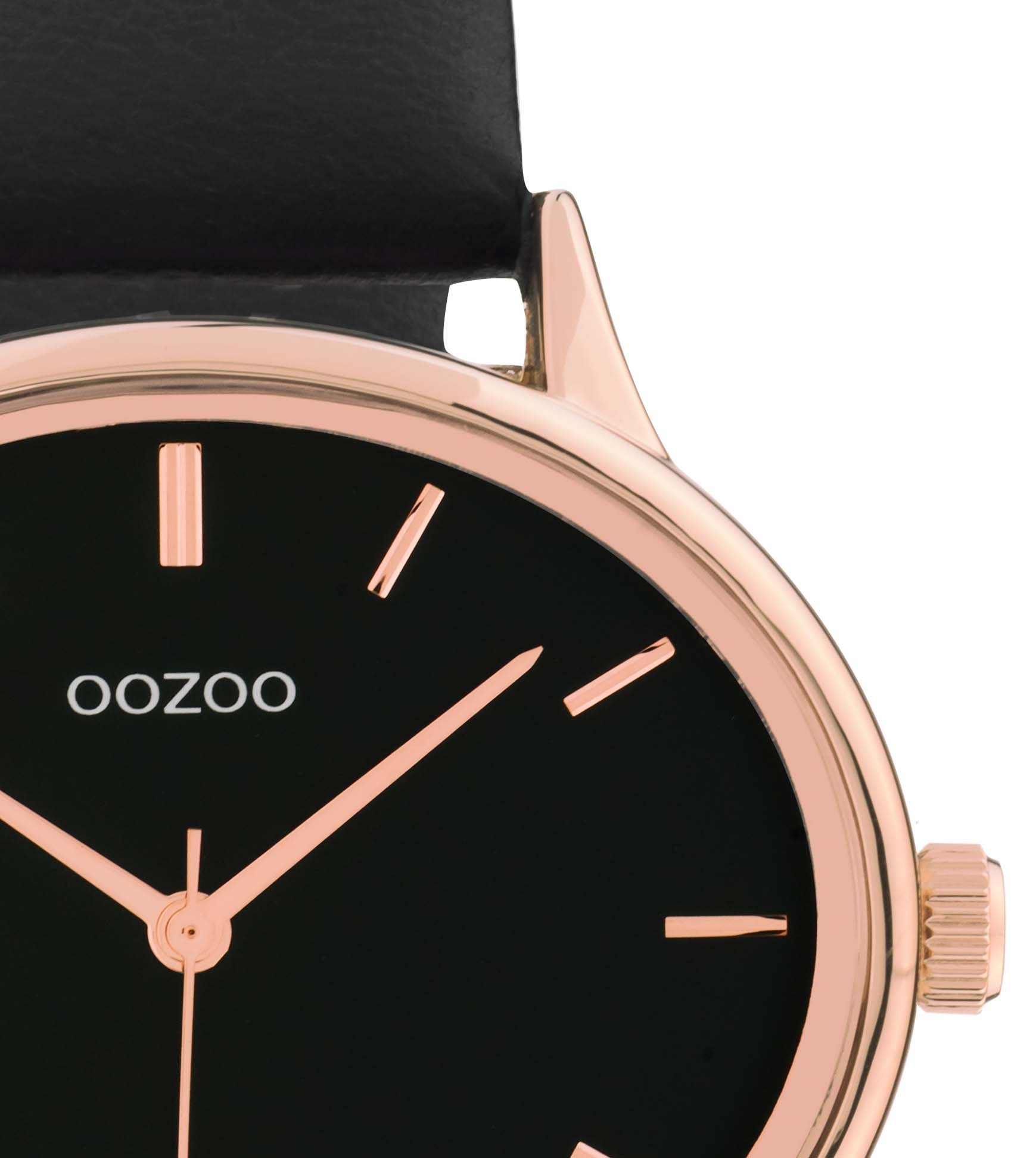 OOZOO Quarzuhr, Armbanduhr, Damenuhr, Lederarmband