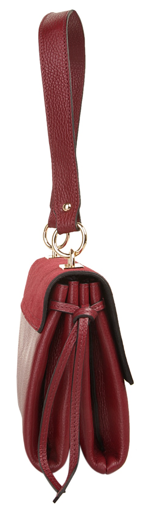 Cluty Umhängetasche, echt Leder, Made in Italy