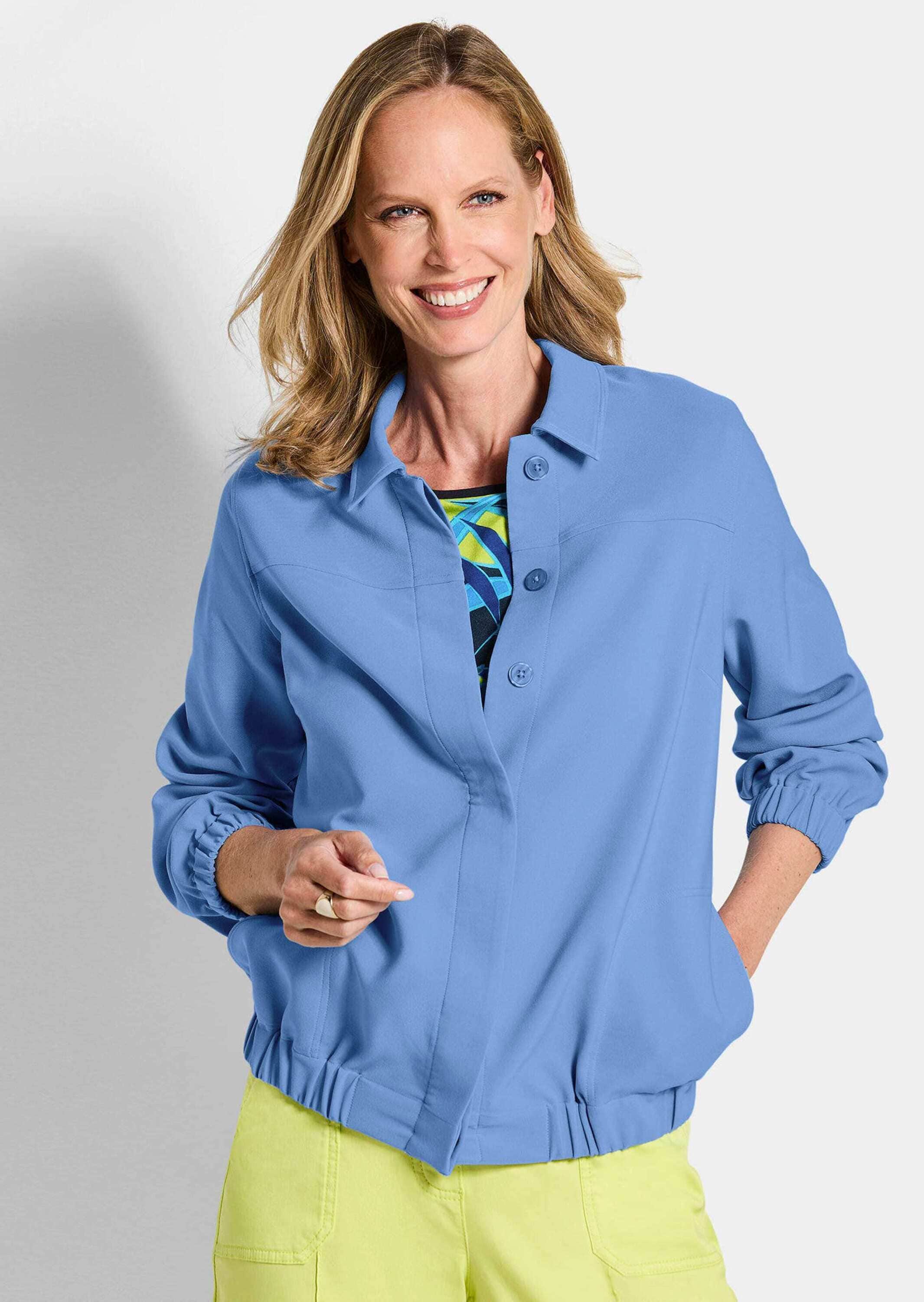 GOLDNER Kurzjacke »Sommerjacke mit Hemdkragen« verdeckte Knopfleiste