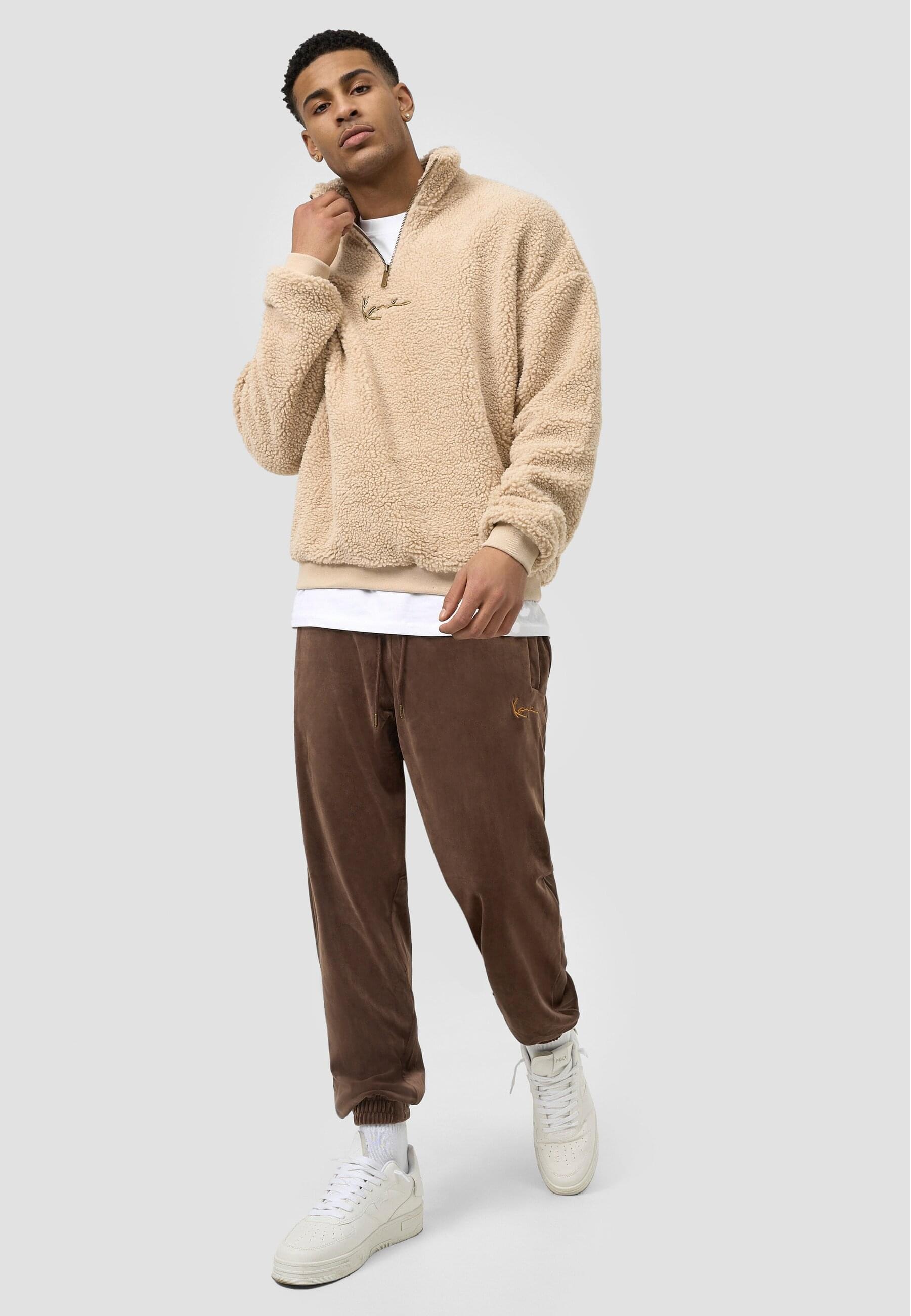 Karl Kani Rundhalspullover »Karl Kani Herren KM213-063-1 Small Signature Teddy Troyer«, (1 tlg.)