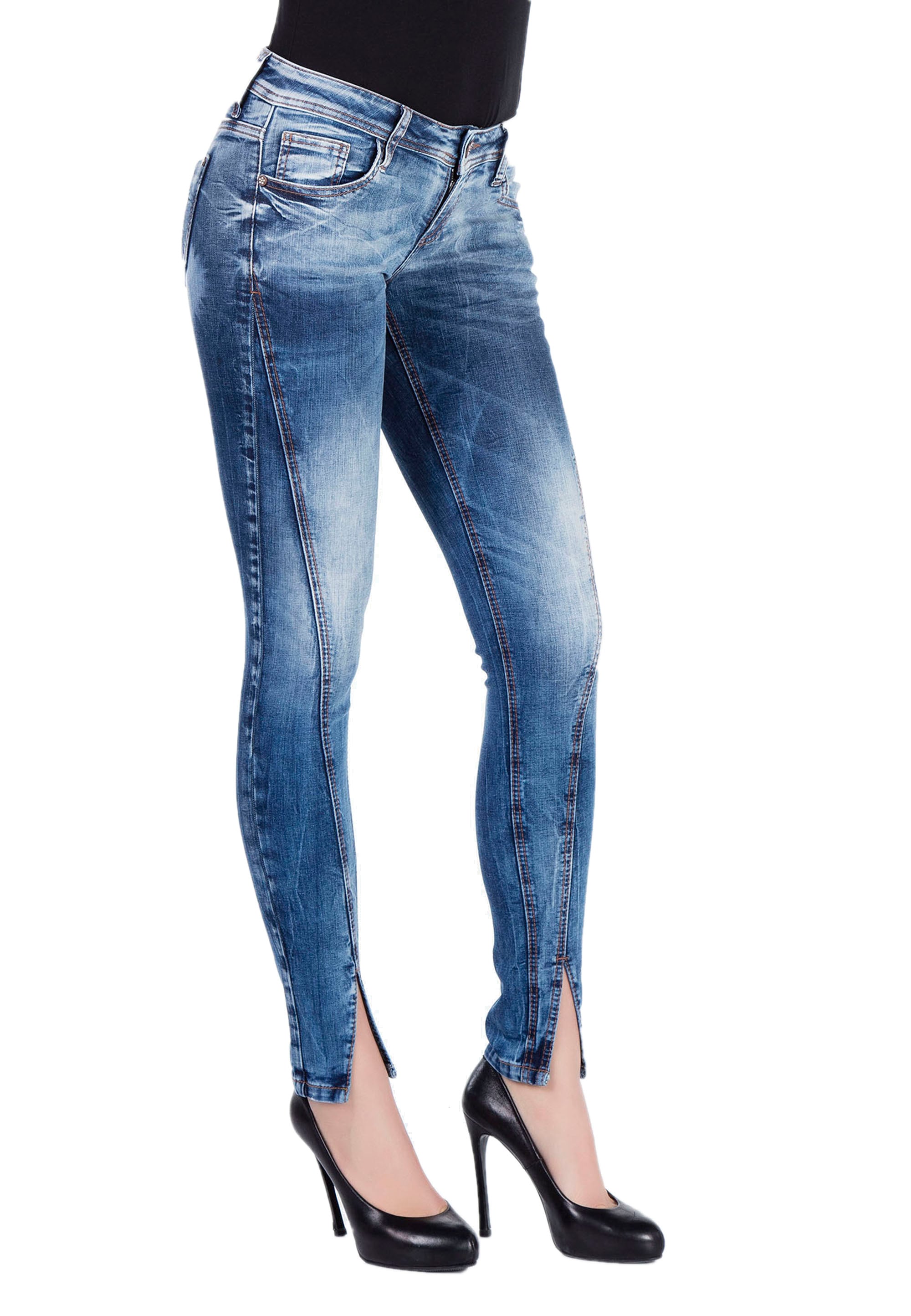 Cipo & Baxx Slim-fit-Jeans, mit trendiger Ziernaht