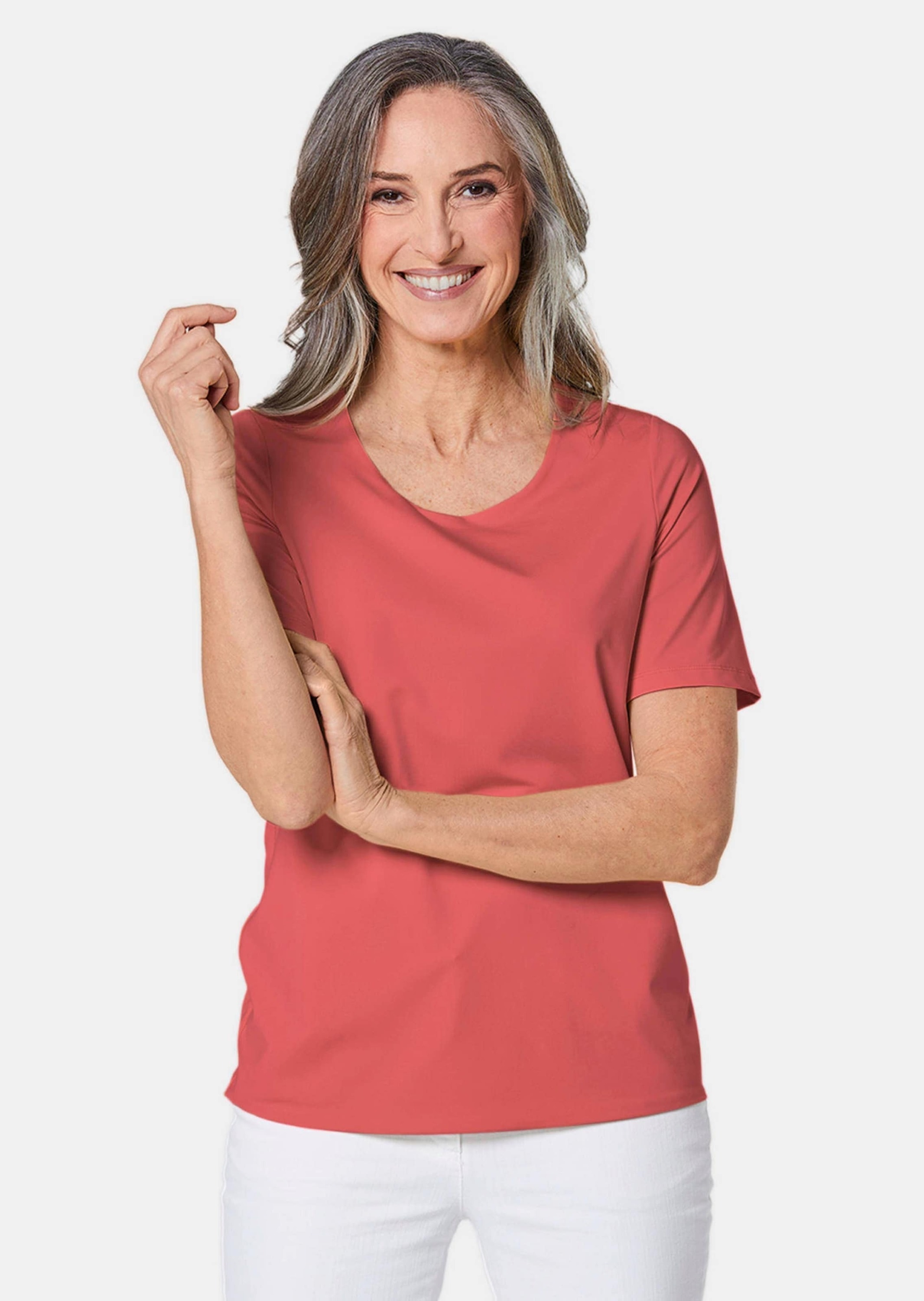GOLDNER Langarm-Poloshirt »Shirt Gepflegtes Shirt in formstabiler Ware«
