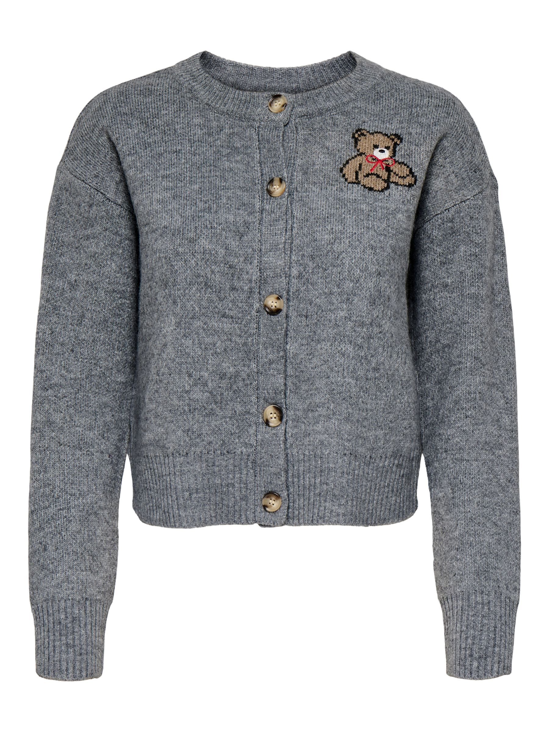 ONLY Strickjacke »ONLTEDDY LS CARDIGAN EX KNT« mit Teddy Motiv