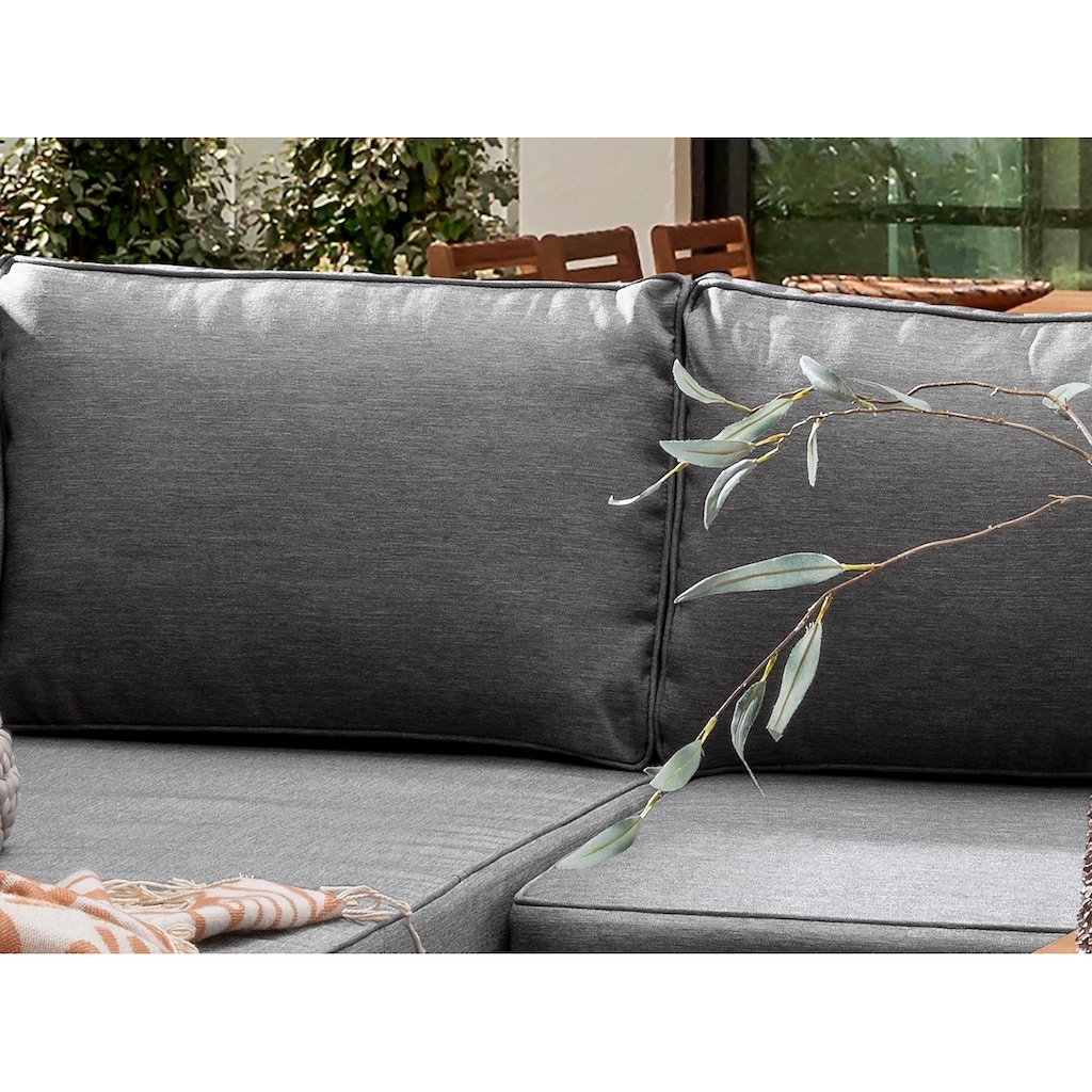 Destiny Gartenlounge-Set »RIMINI«, (Set, 13 tlg.), Ecklounge, Textilene Rope grau, Sofatisch 70 x 70 x 40 cm