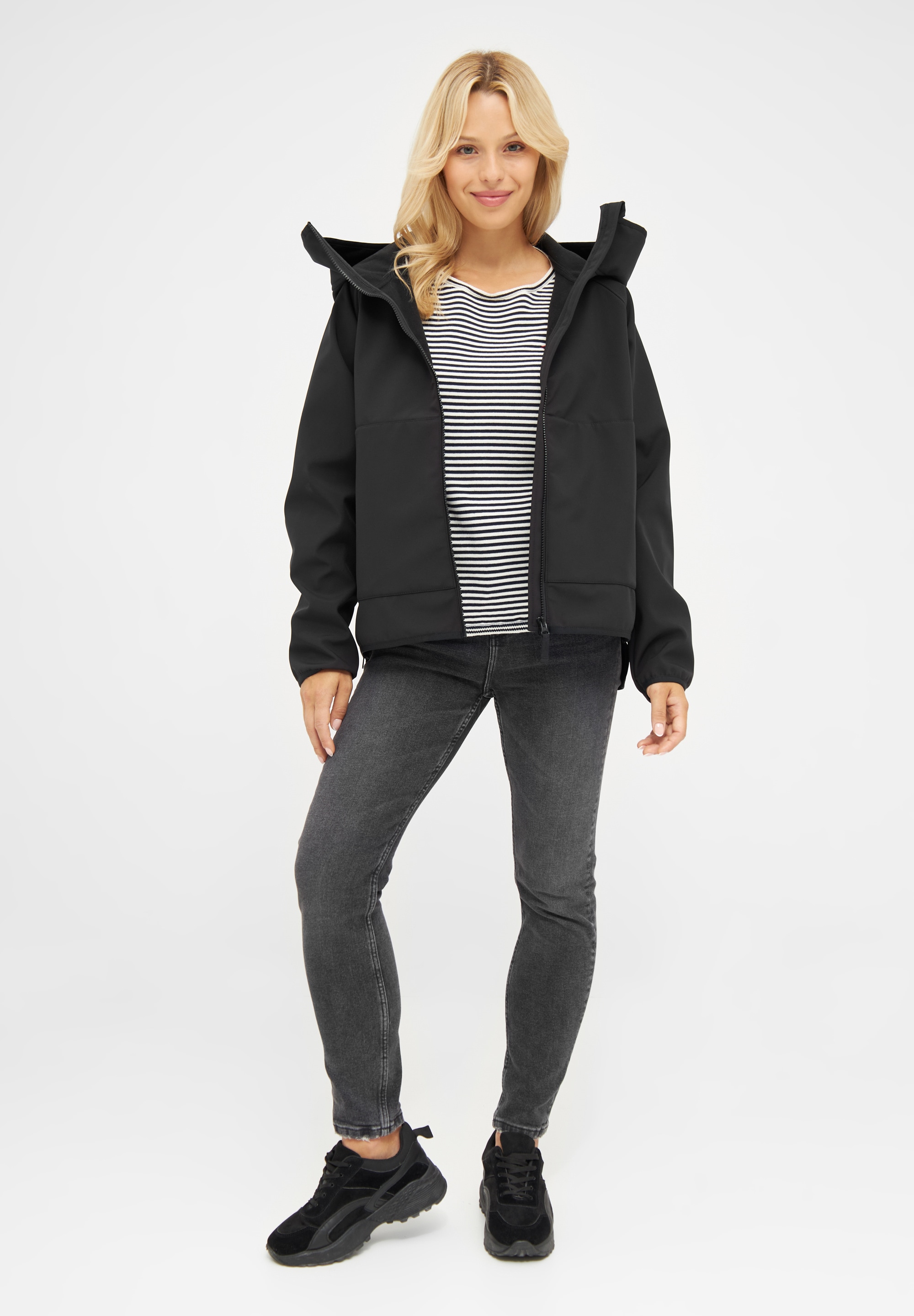 Derbe Softshelljacke »Peutby«, mit Kapuze, wasserabweisend, winddicht, Kapuze