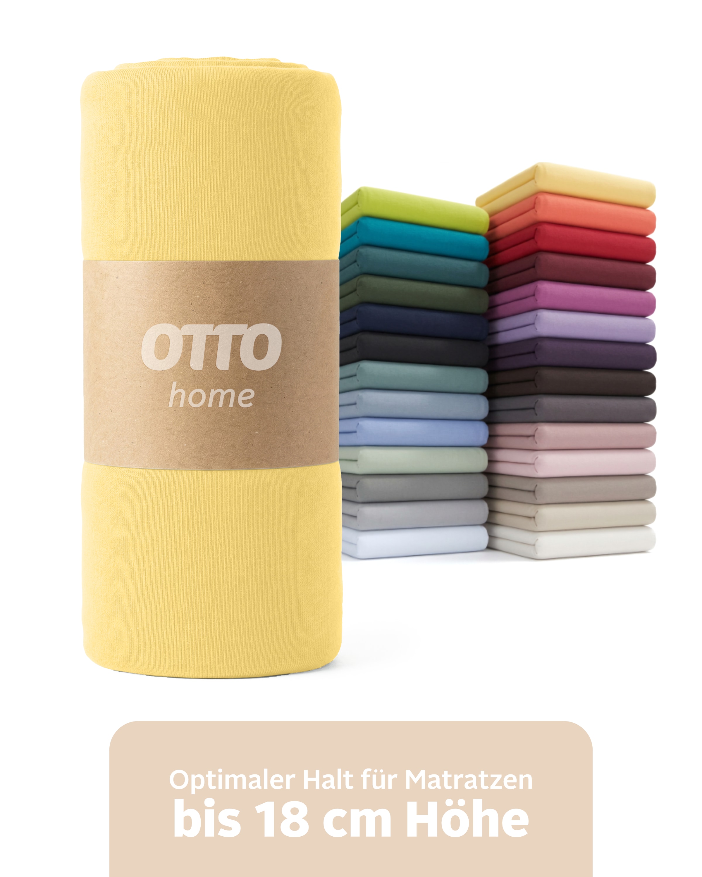 OTTO home "PHYSALIS in BASIC und PREMIUM Qualität, 100% Baumwolle" für Matratzen bis 18 cm Höhe, Bettlaken, Spannbetttuch, pflegeleicht