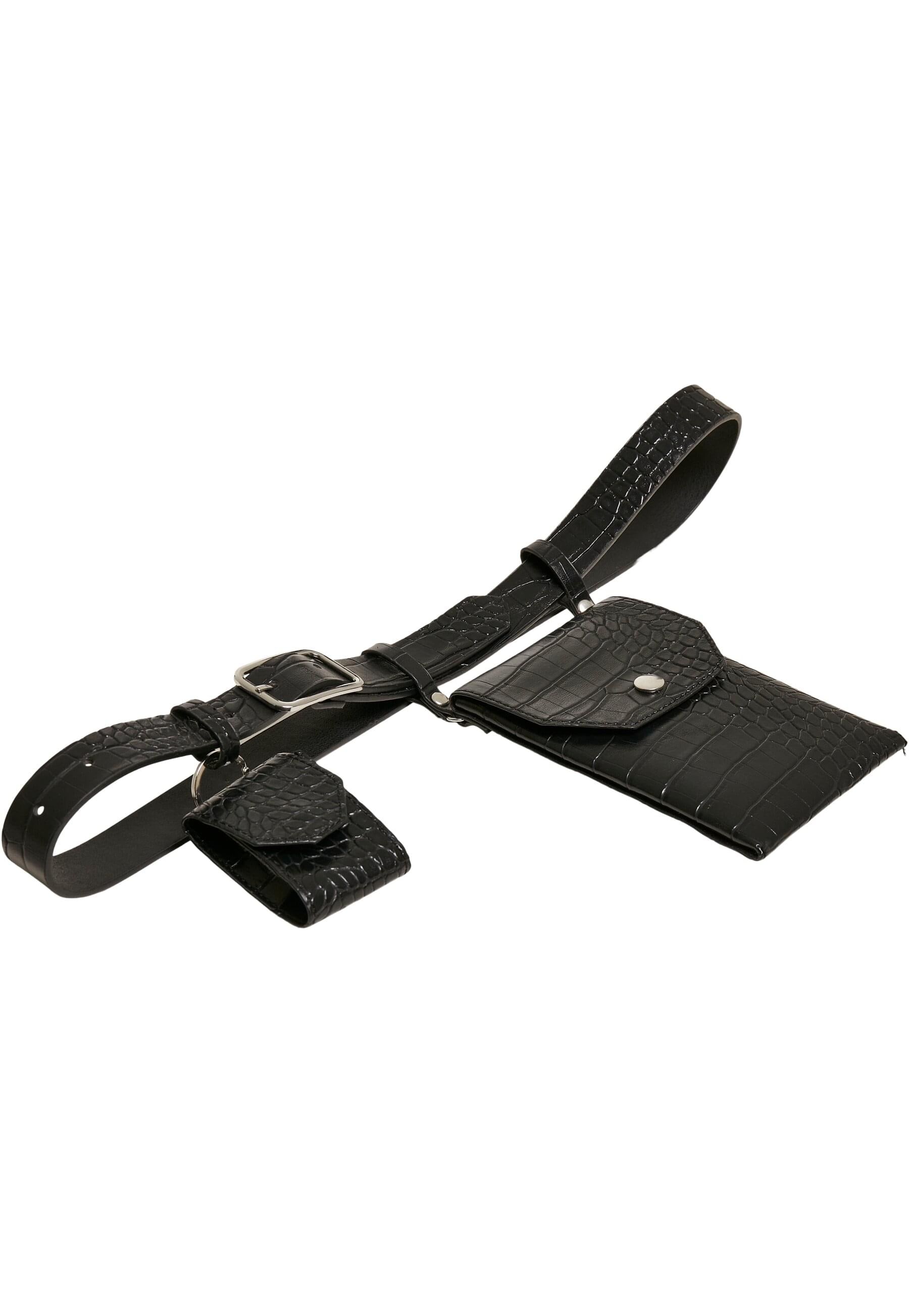 URBAN CLASSICS Hüftgürtel »Urban Classics Unisex Croco Synthetic Leather Belt With Pouch«