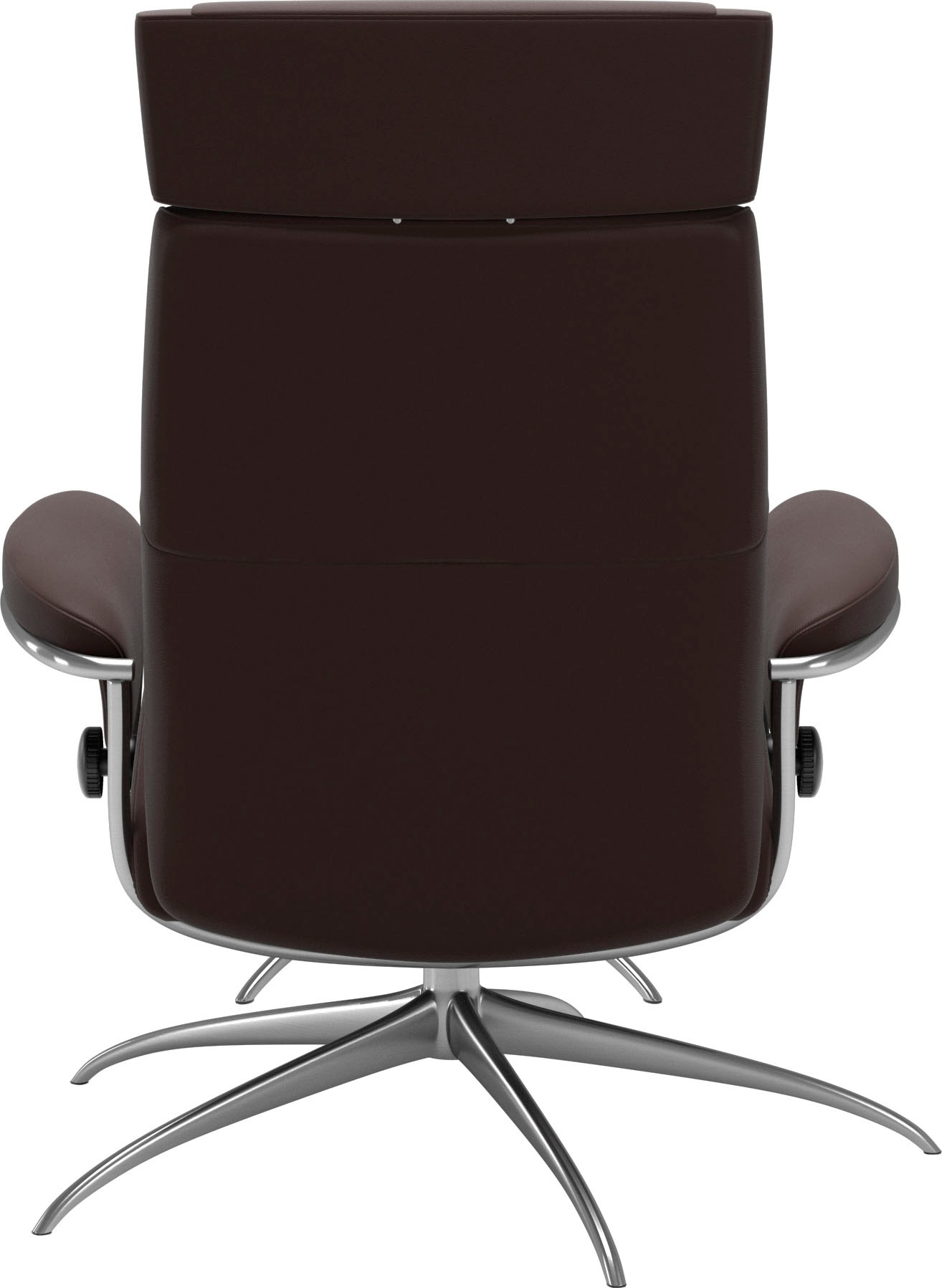 Stressless® Relaxsessel »Paris«, (Set, Relaxsessel mit Hocker), mit Hocker, Low Back mit Kopfstütze, mit Star Base, Gestell Chrom