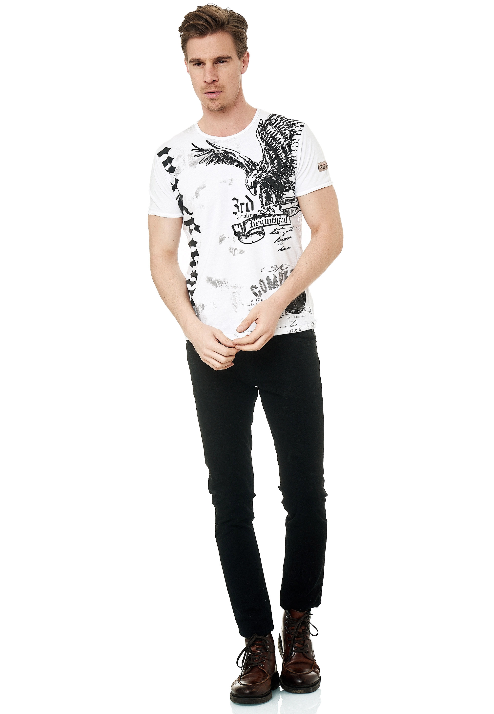 Rusty Neal T-Shirt, mit Adler-Print