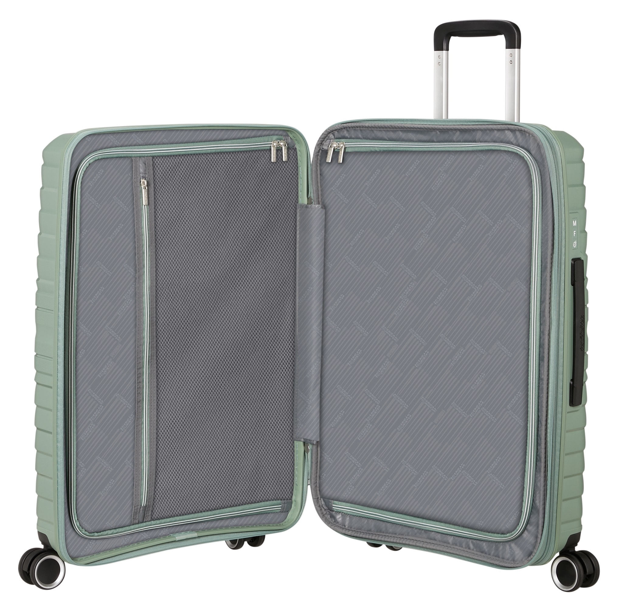 American Tourister® Hartschalen-Trolley »FLYTWIST, verschiedene Größen und Farben«, 4 Rollen, Hartschalen-Koffer personalisierbar Volumenerweiterung