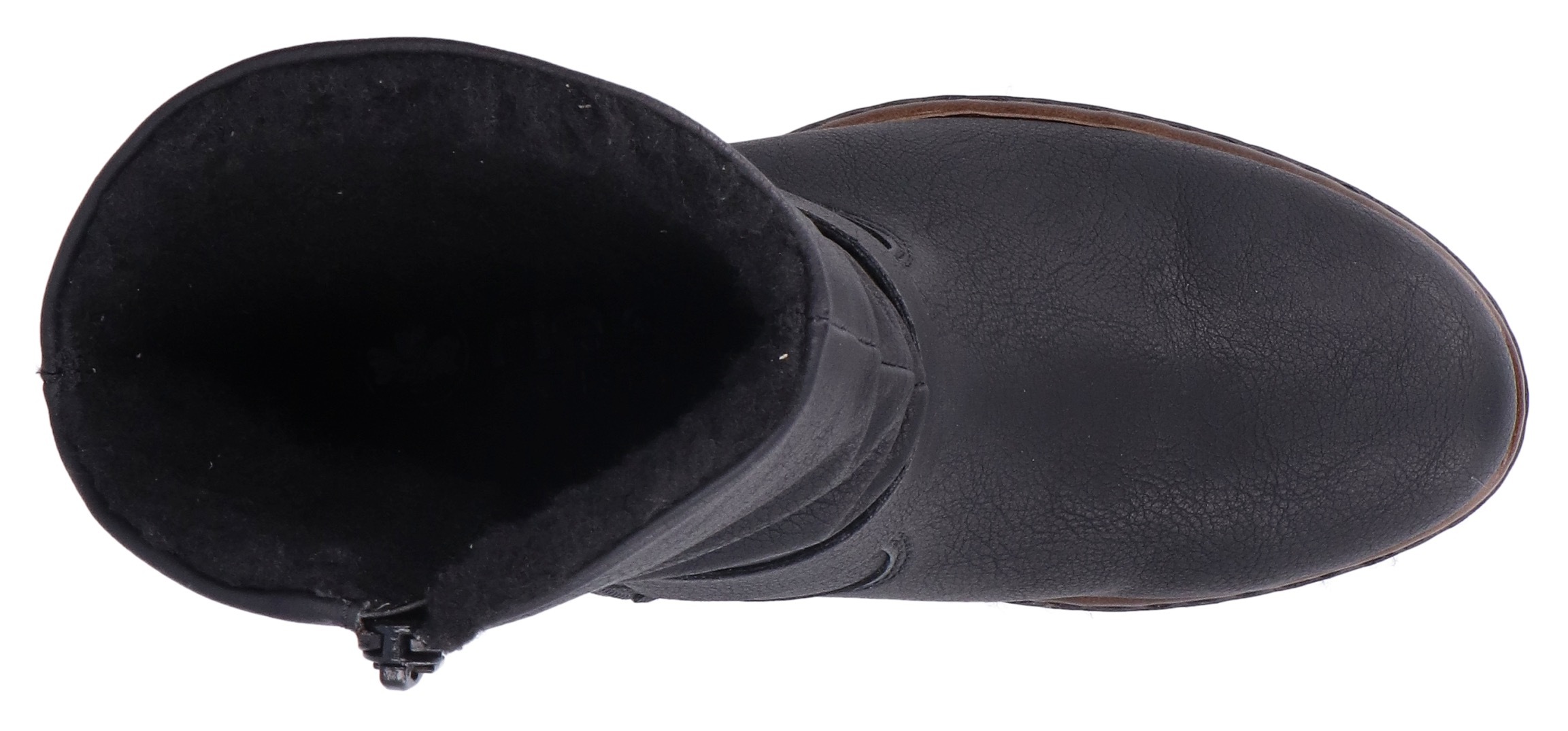 Rieker Westernstiefelette, Biker-Stiefelette, Blockabsatz, Warmfutter, mit gerafftem Schaft