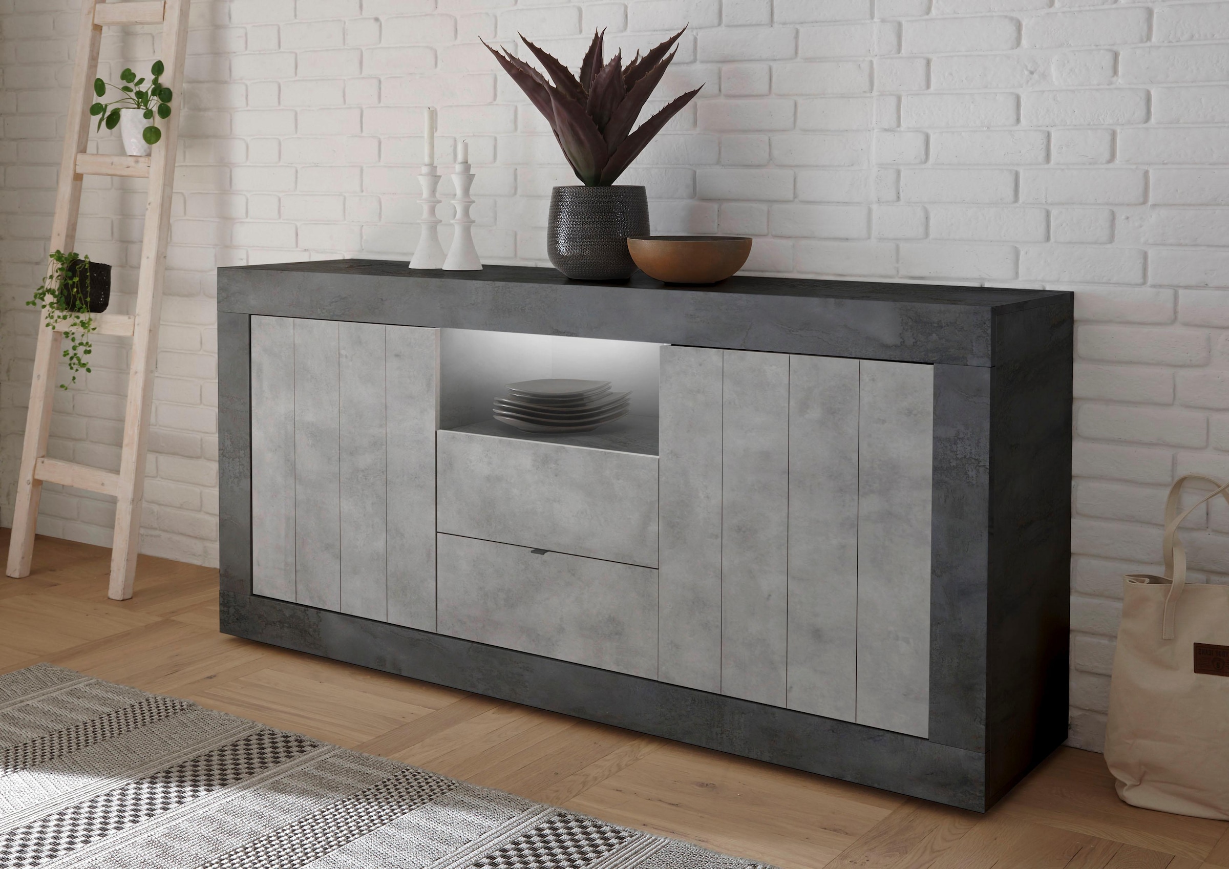 Home affaire Sideboard "Urbino" Breite 184 cm günstig online kaufen