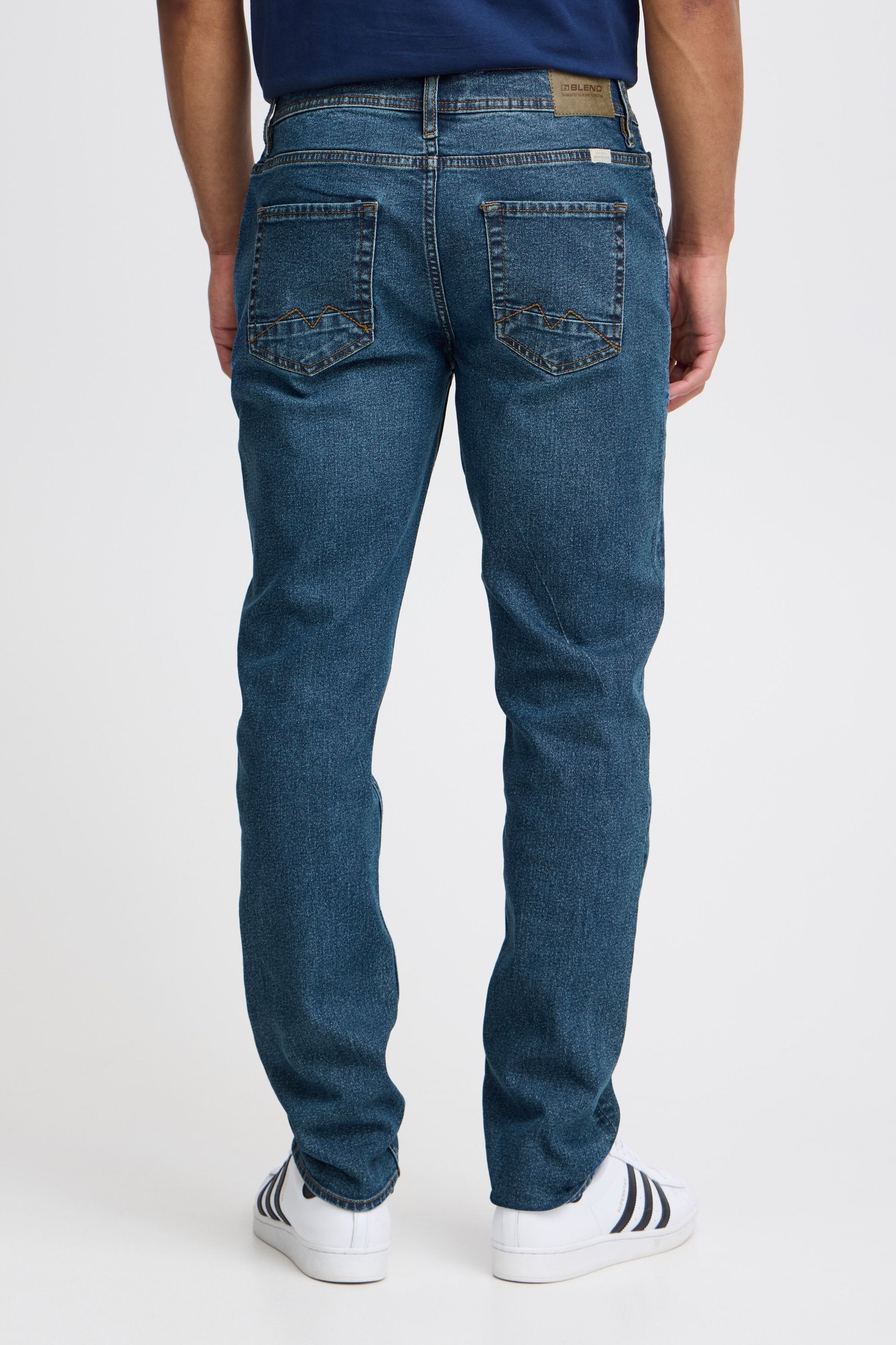 Bequeme Jeans BLEND "Bequeme Jeans BHTwister", Herren, Gr. 30, Länge 32, blau (denim middleblau, 24), Obermaterial: 82% Baumwolle CO. 17% Polyester PES. 1% Elasthan EL., Jeans 6
