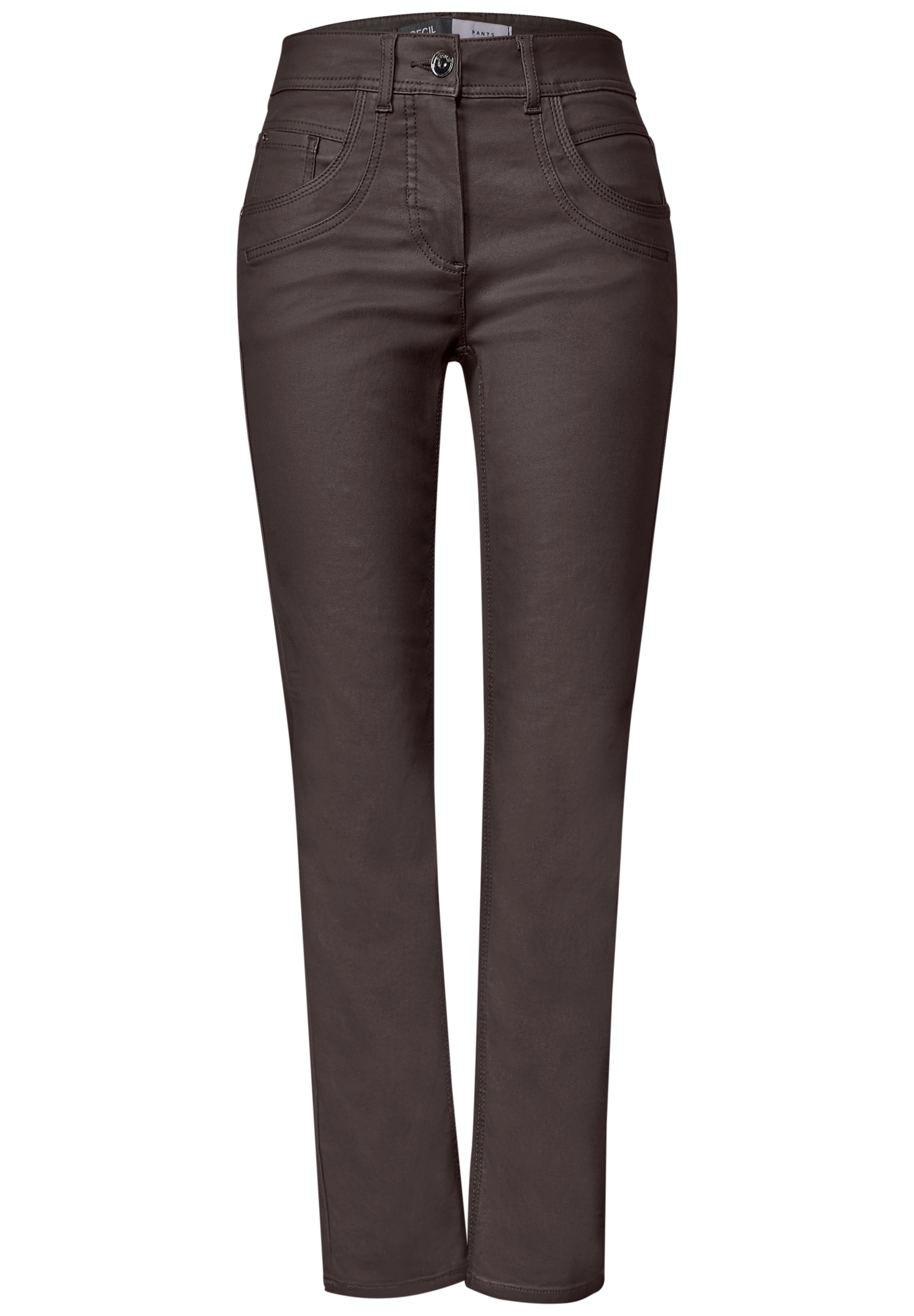 Cecil Stoffhose »Style Toronto«  mit Beschichtung / Viskose-Stretch