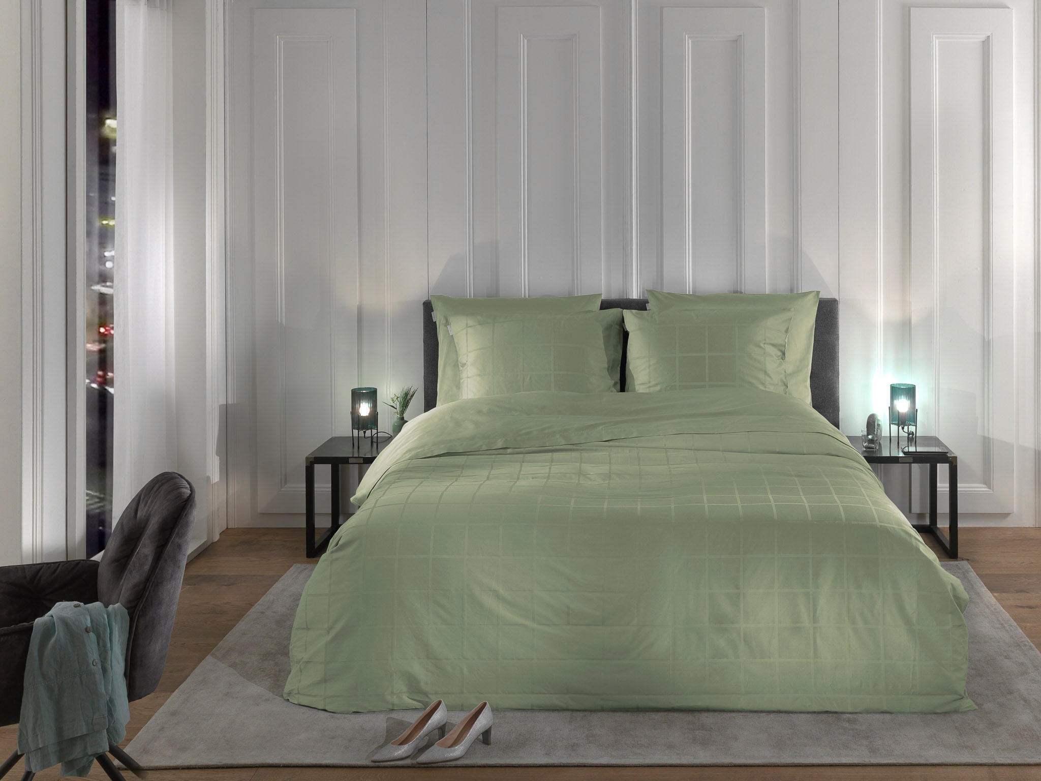 Heckett & Lane Wendebettwäsche "Diamante" 3 Stk. tlg. kariert, hochwertiges günstig online kaufen